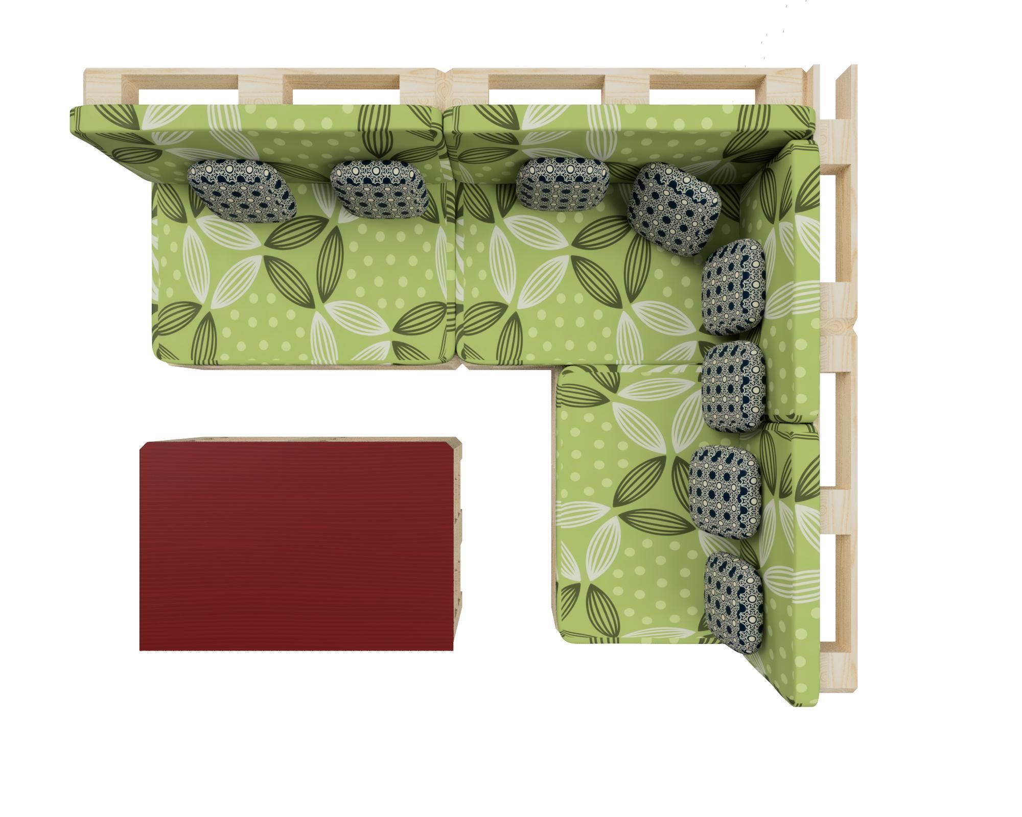Sofa corner with pallets 3D model_1