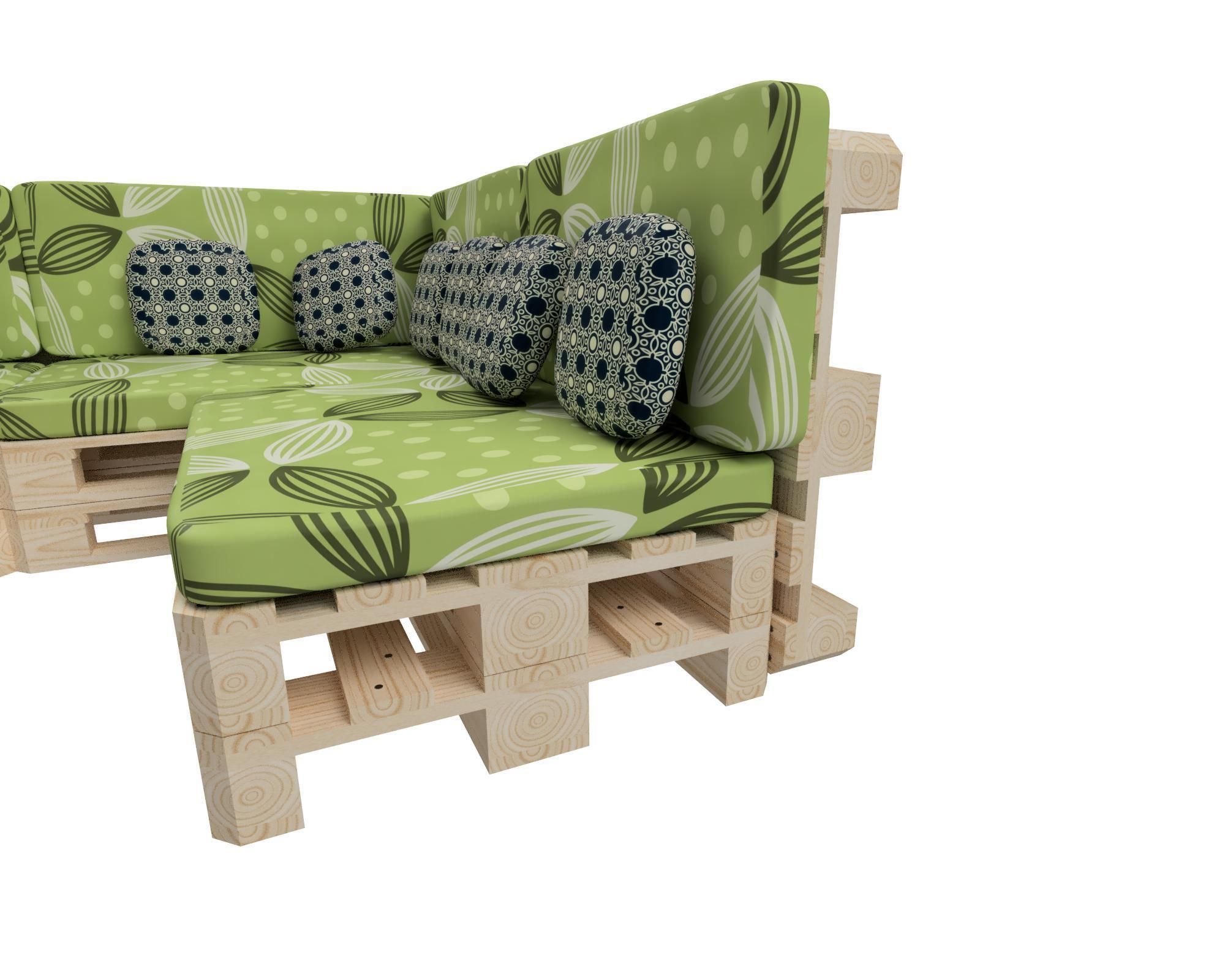 Sofa corner with pallets 3D model_4
