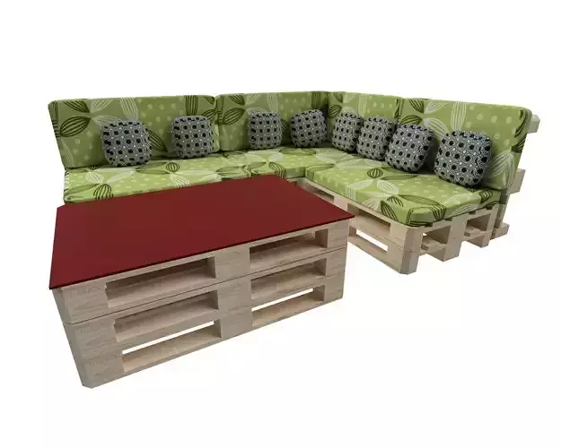 Sofa corner with pallets