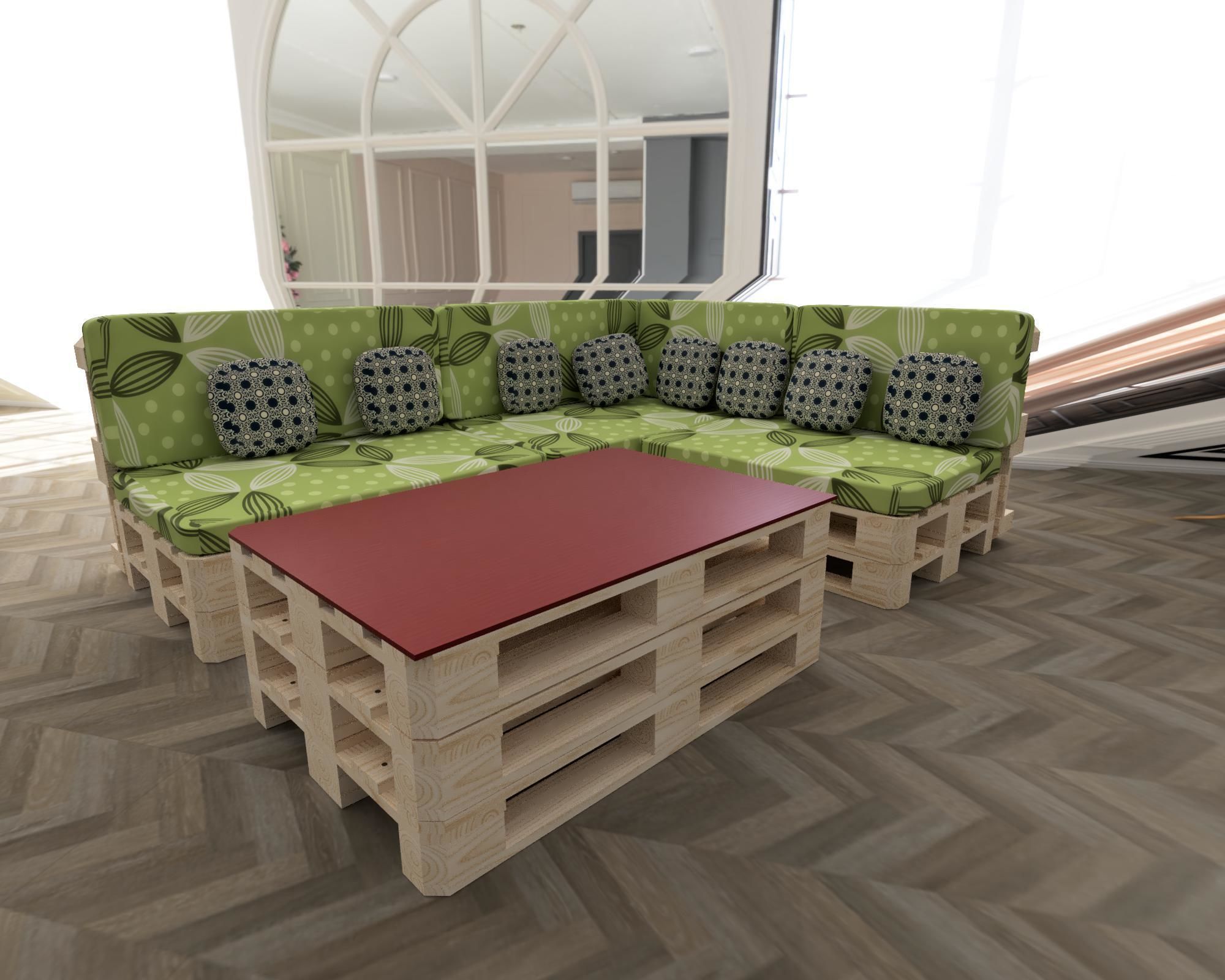Sofa corner with pallets 3D model_5