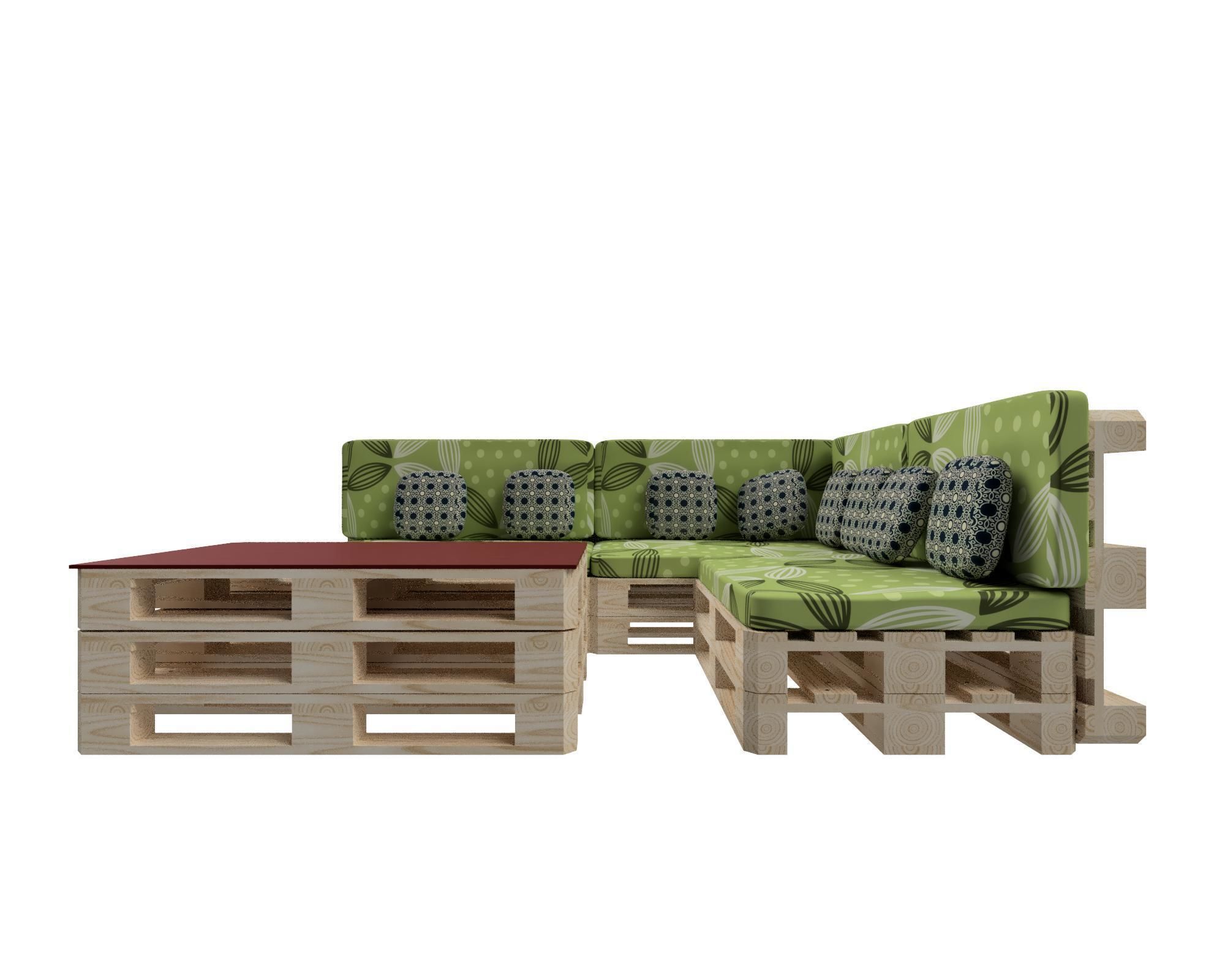 Sofa corner with pallets 3D model_3