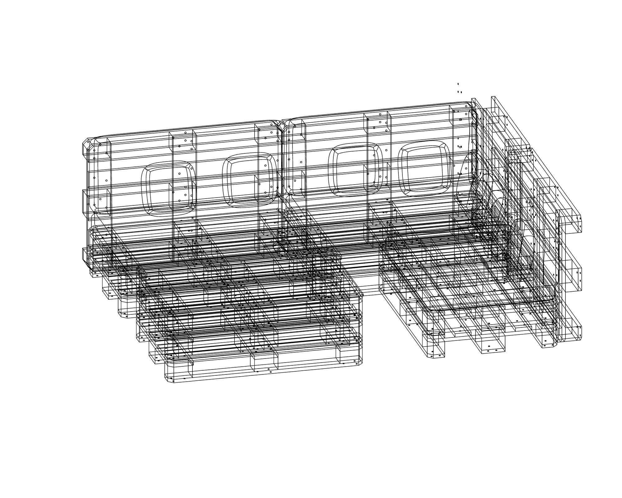 Sofa corner with pallets 3D model_7