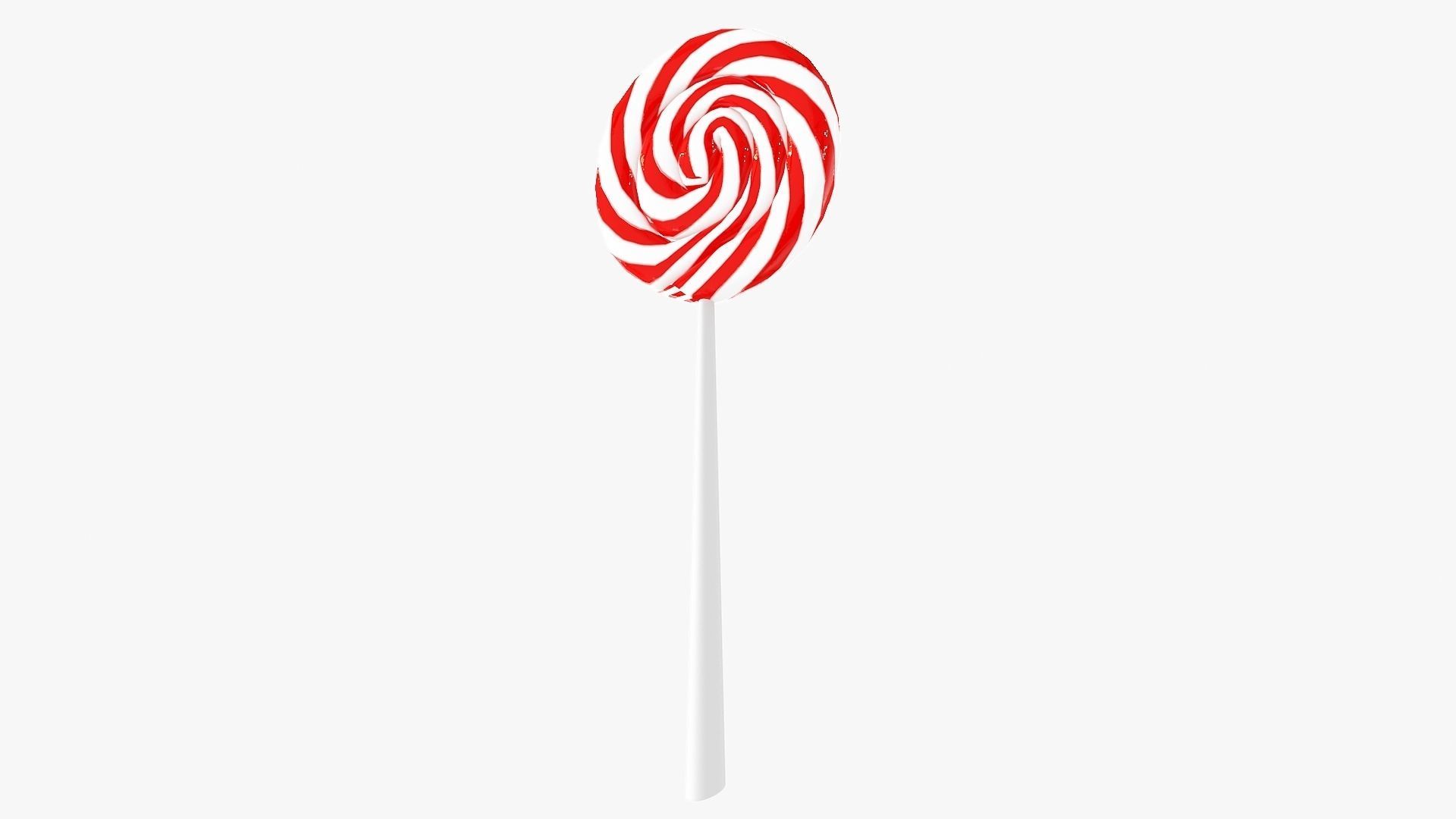 Swirl lollipop candy Free low-poly 3D model_4