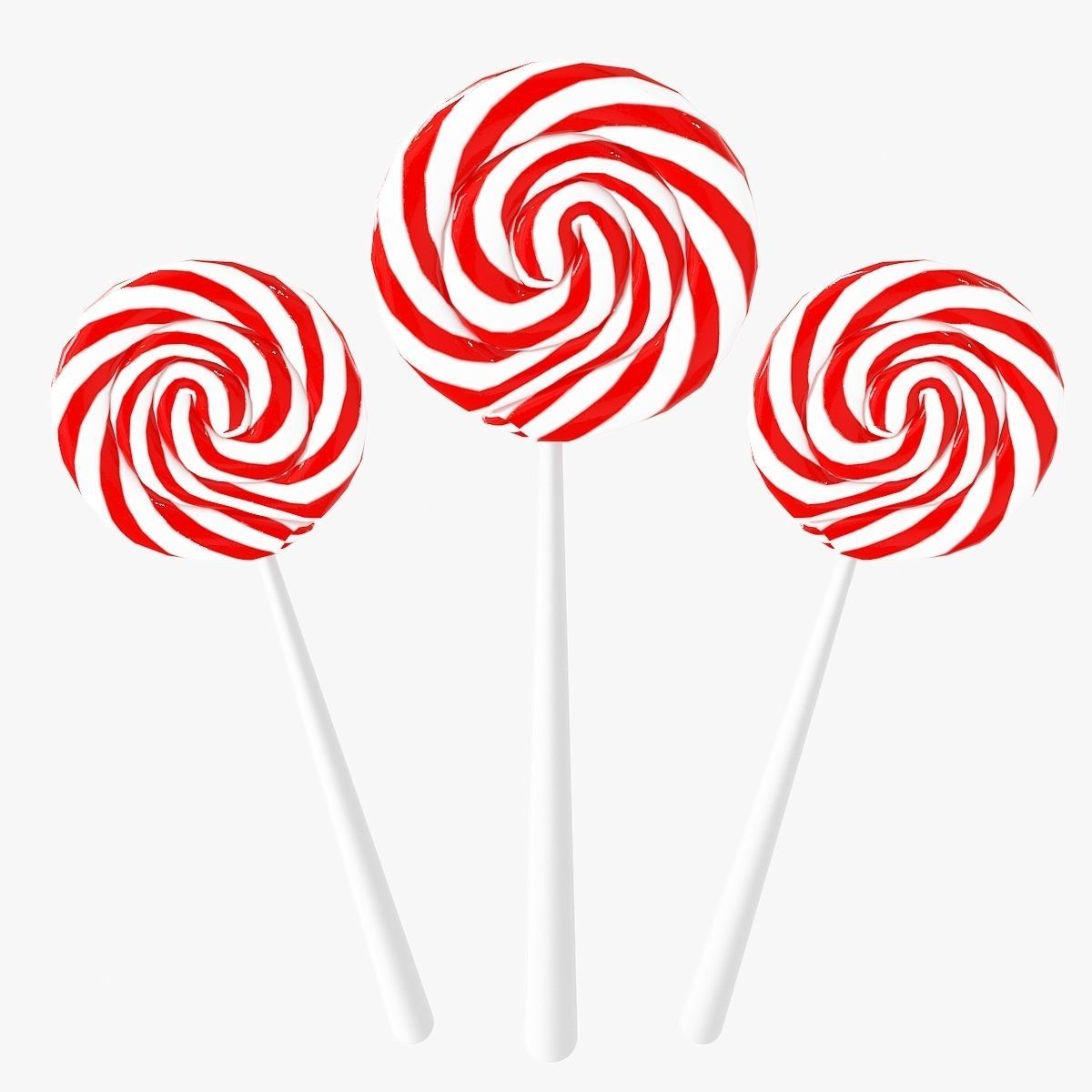 Swirl lollipop candy Free low-poly 3D model_1