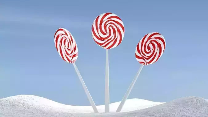 Swirl lollipop candy Free low-poly 3D model