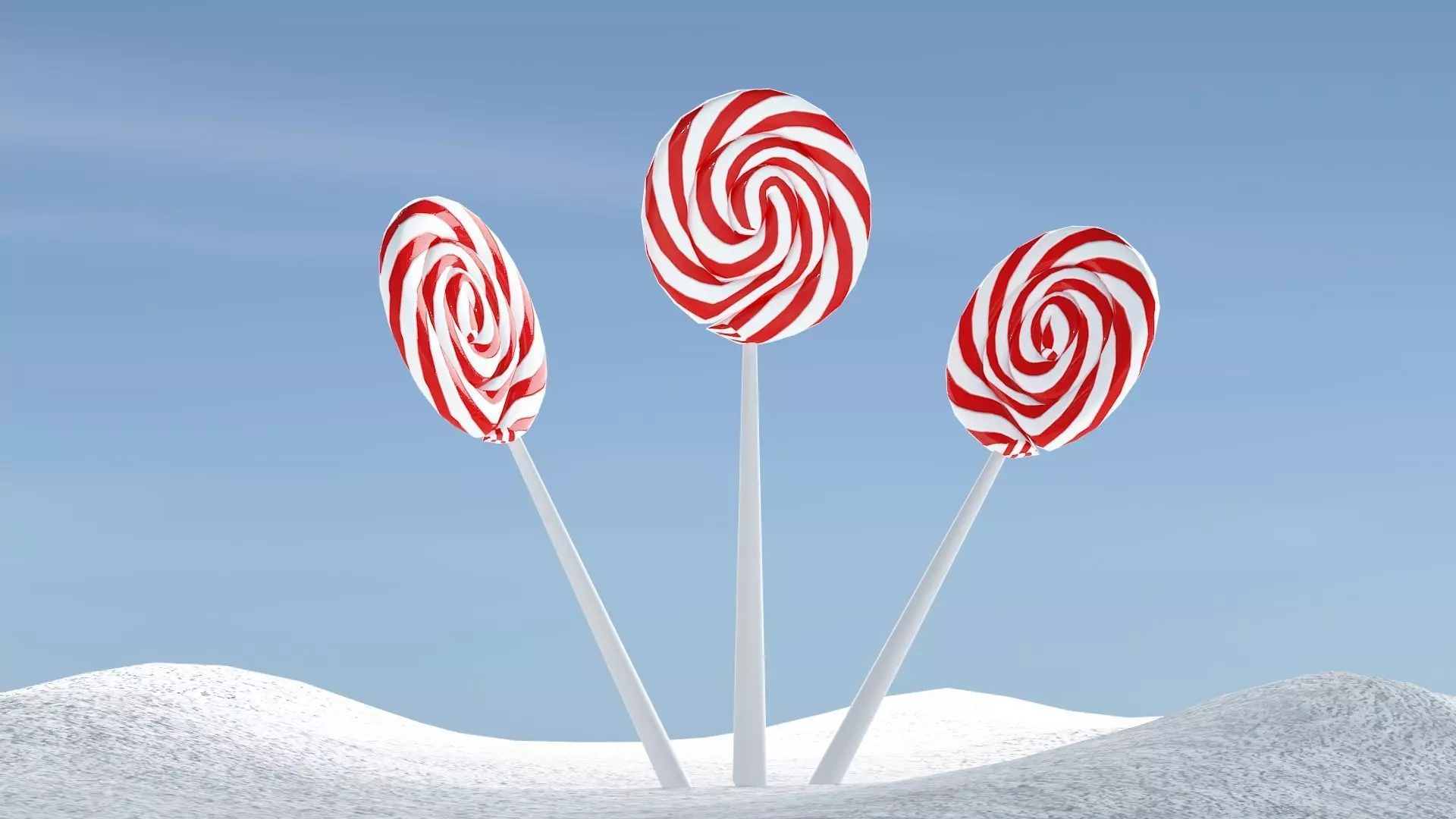 Swirl lollipop candy Free low-poly 3D model_0