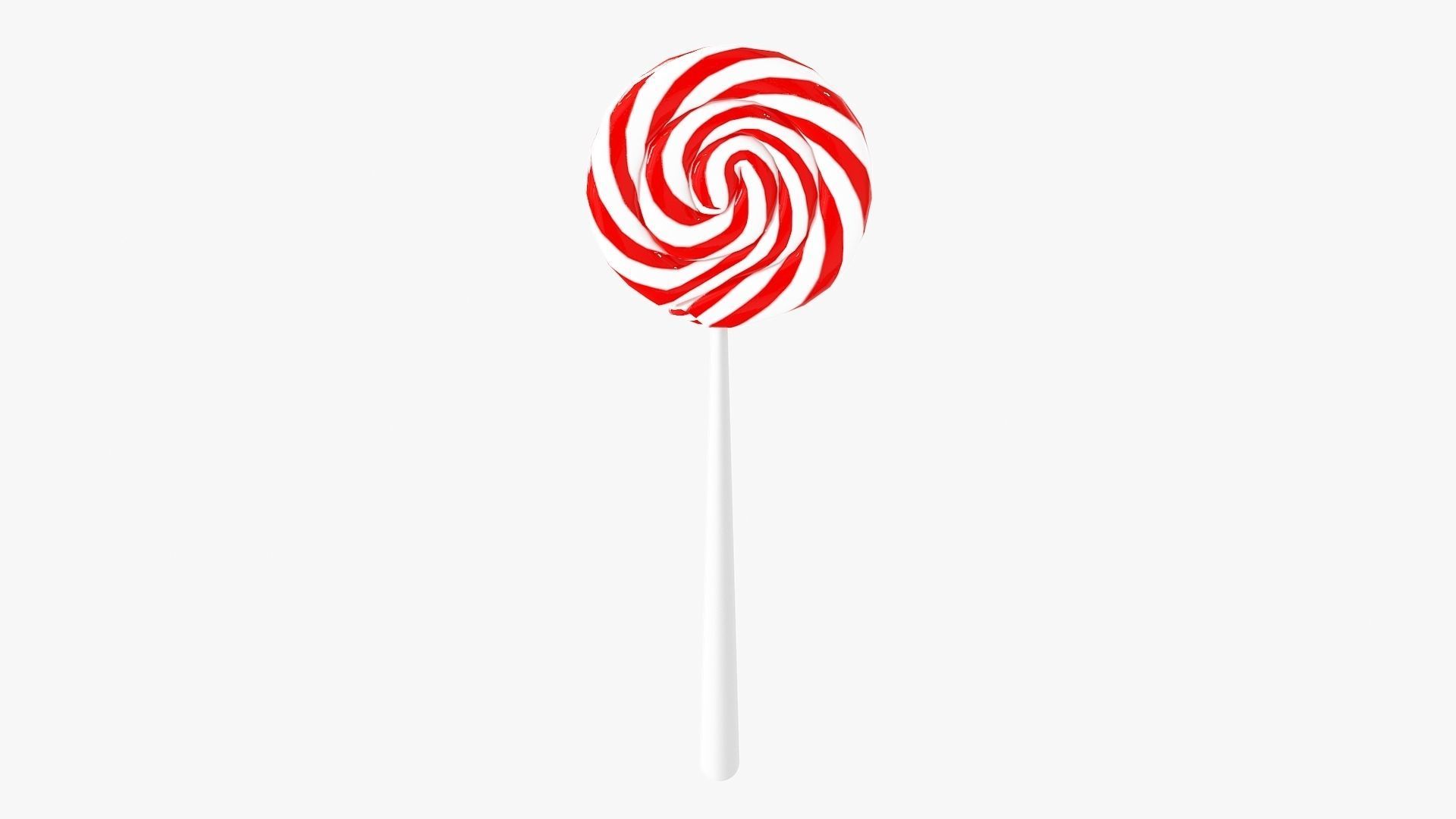 Swirl lollipop candy Free low-poly 3D model_2