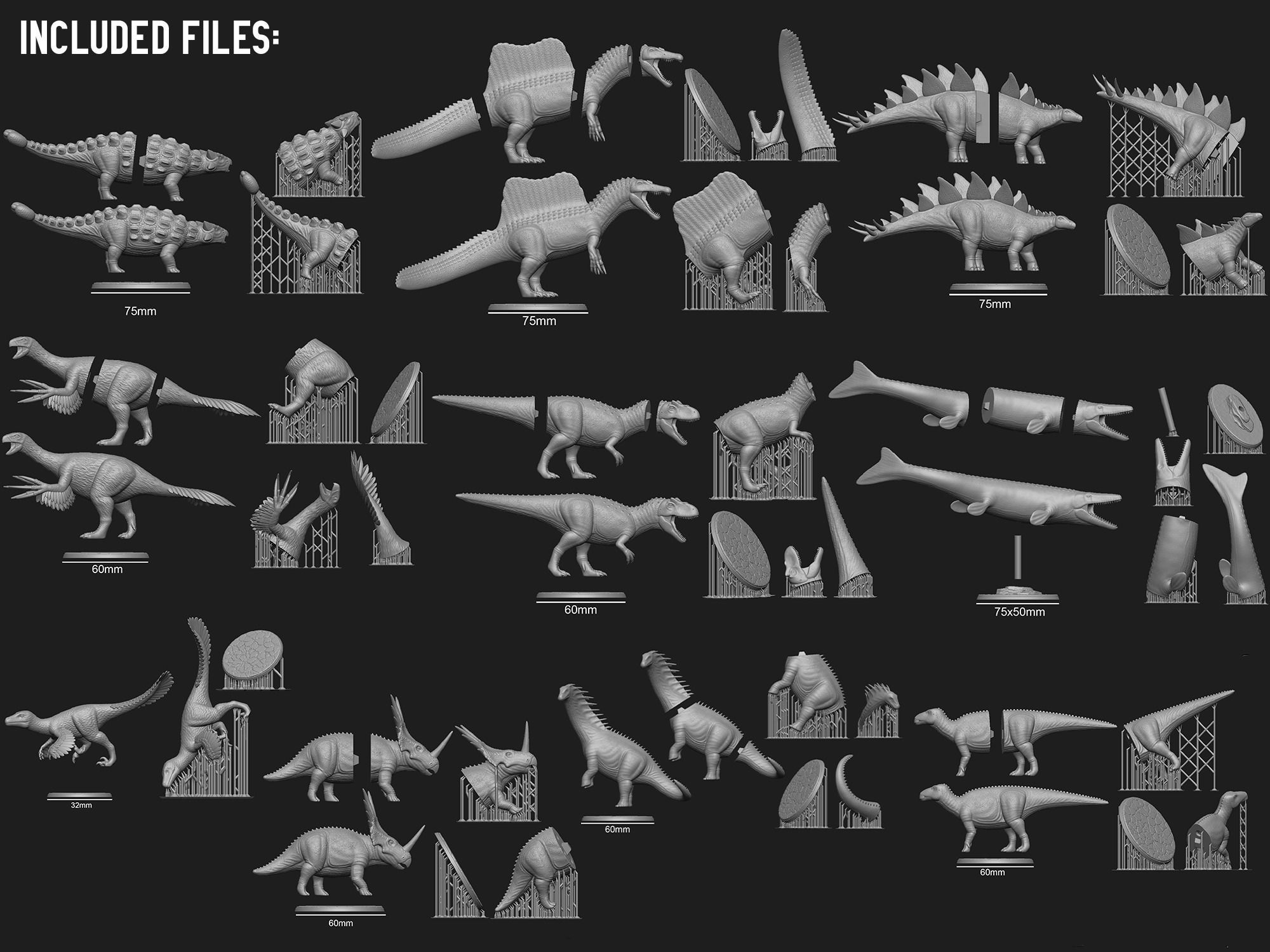 Dinosaur Bundle 3 - Dino Models for 3D-Printing 3D print model_1