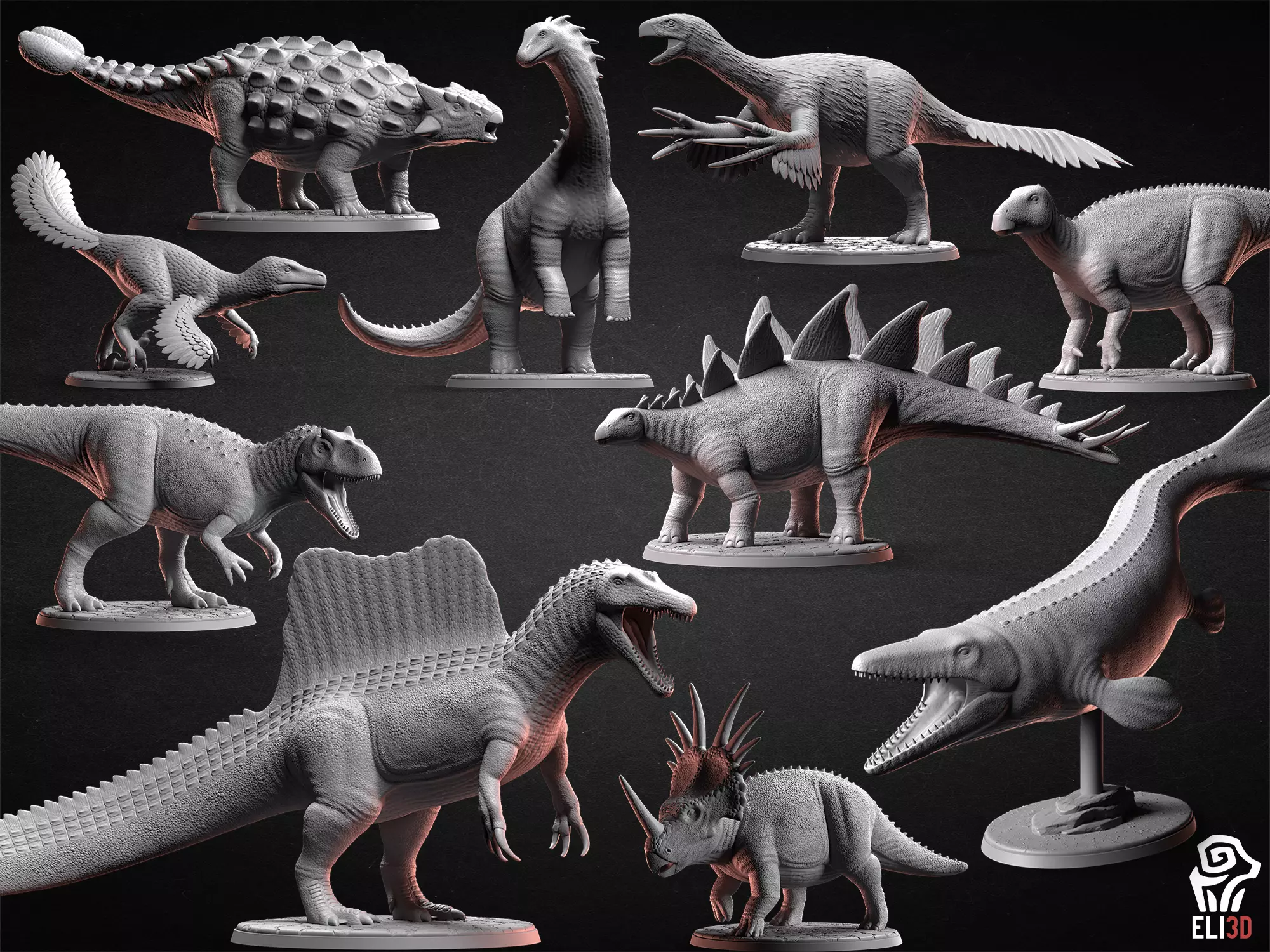 Dinosaur Bundle 3 - Dino Models for 3D-Printing 3D print model_0