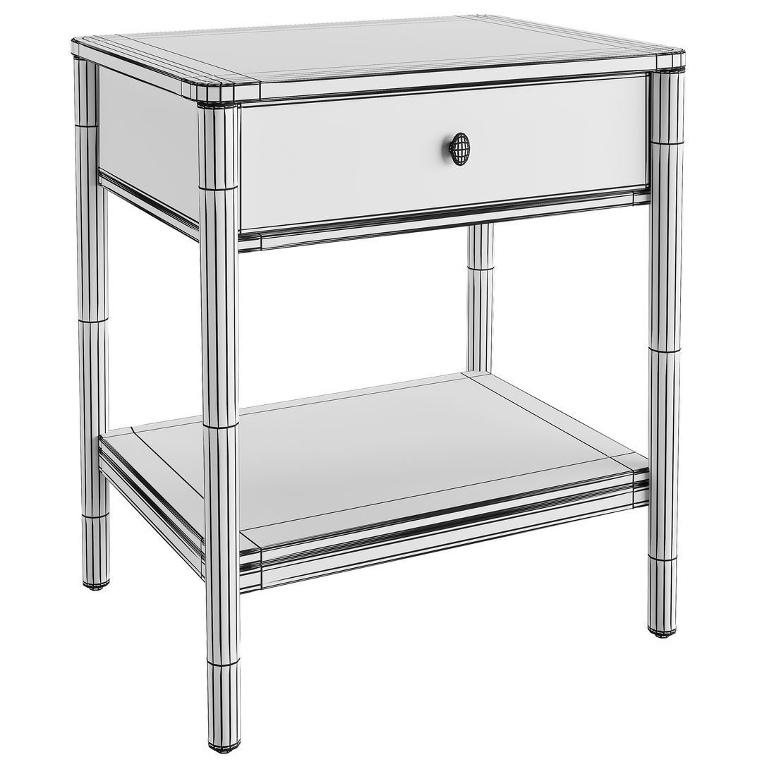 Crate  Barrel Gia Nightstand 3D model_2