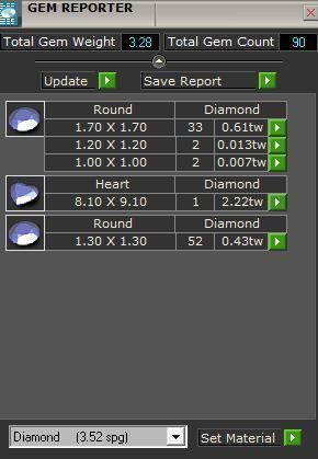 Luxurious blue heart ring with band 3300 3D print model 3D print model_8