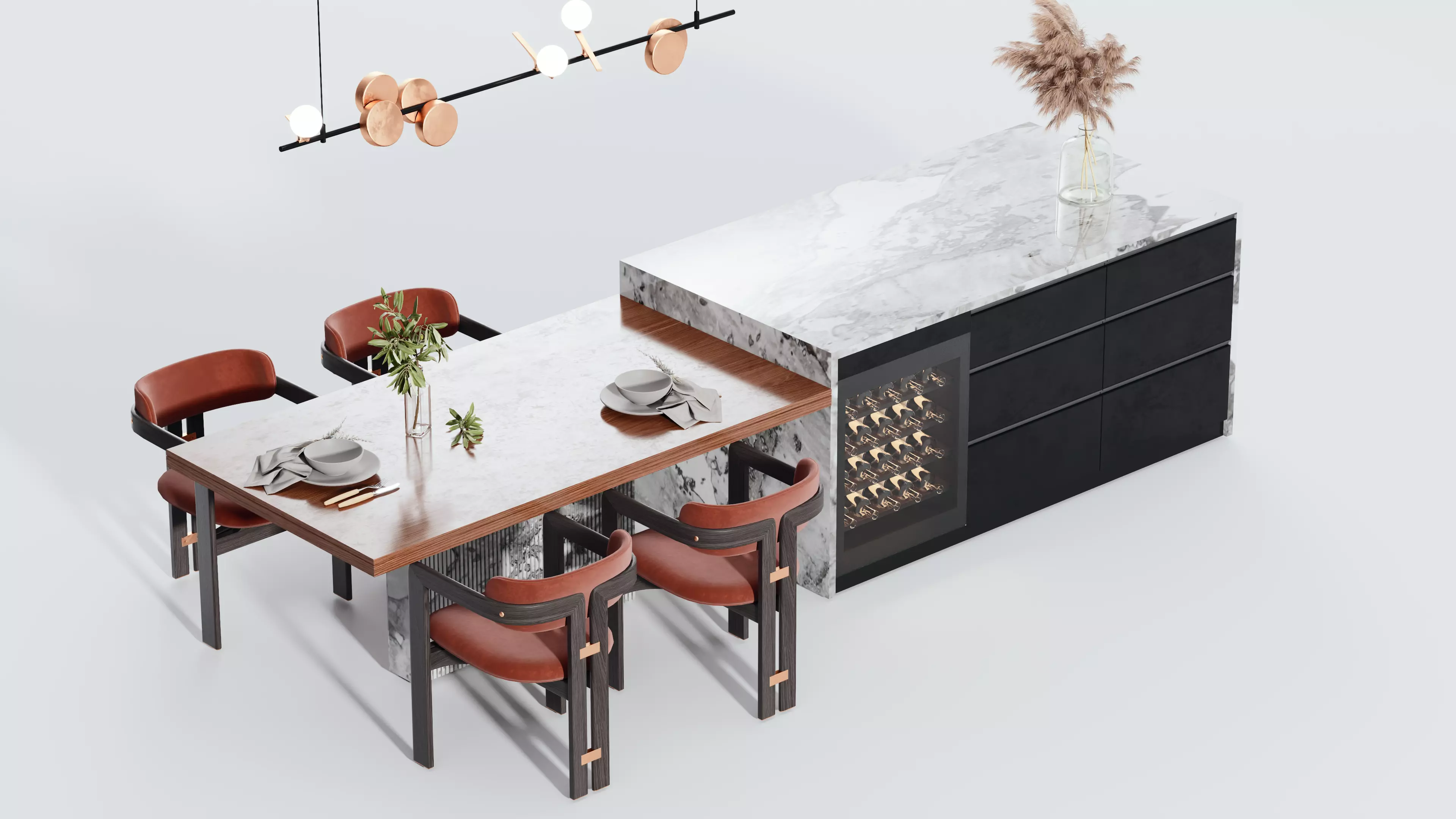 Modern Bar Counter Home design 3ds max model 3D model