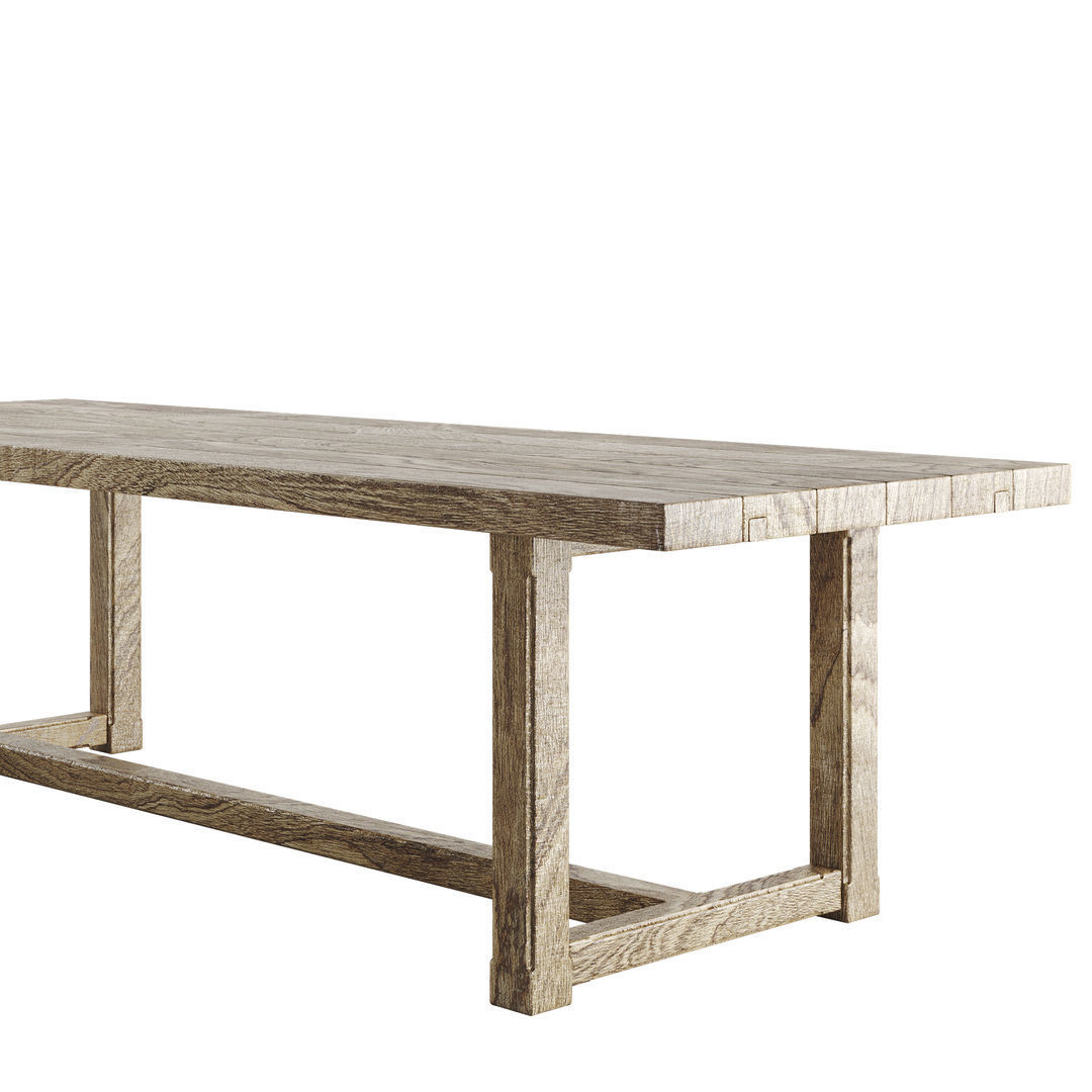 RH Cayden Campaign Dinning Table 3D model_4