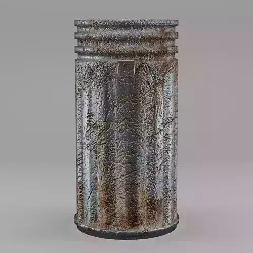 Bin rust low polly  model