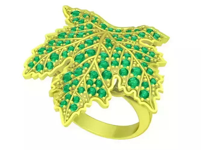 diamond leaf grape ring 4229