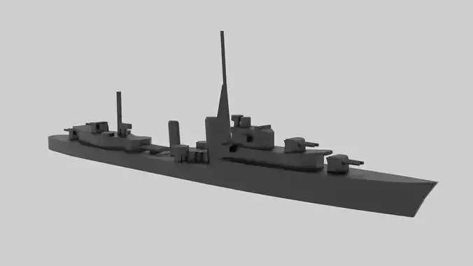 HMS Eskimo - Model for small scale printing Free 3D print model