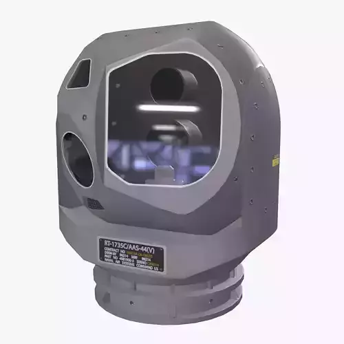 Aircraft FLIR Camera AAS-44 Low-poly 3D model
