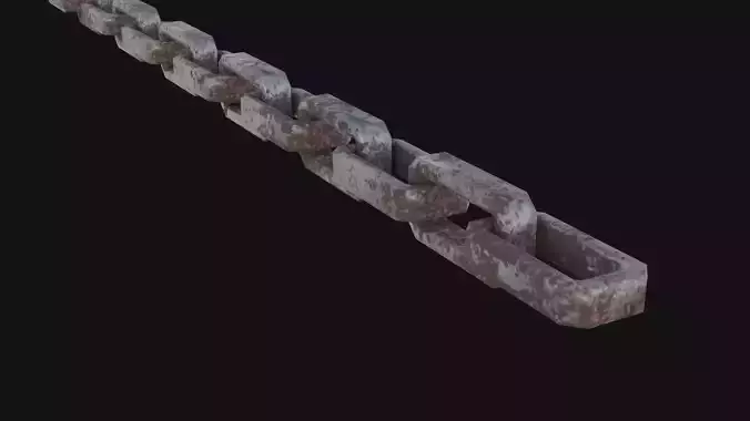 Chain 3D Model light bulb Low-poly 3D model