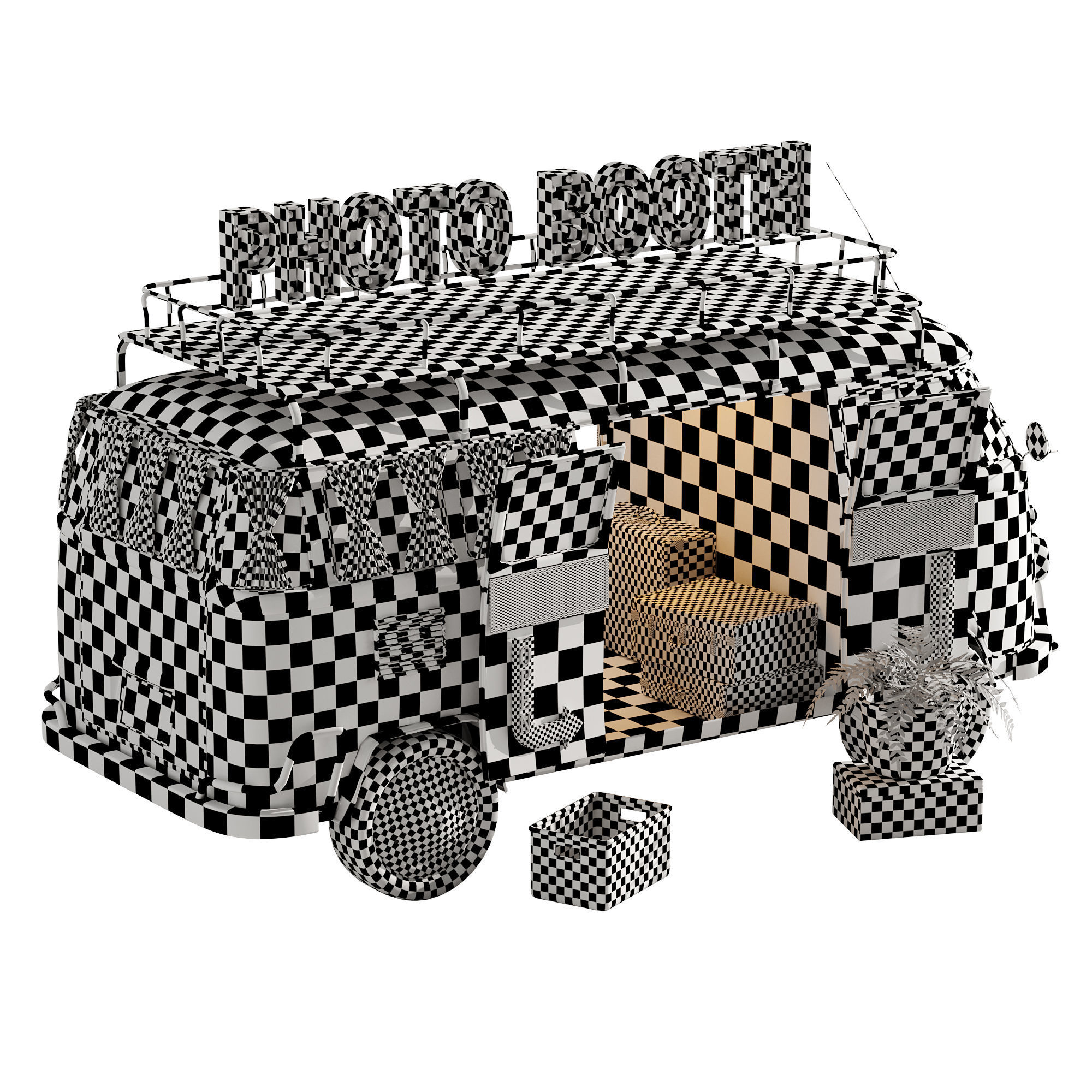 Food Truck Photo Booth set 1 3D model_16