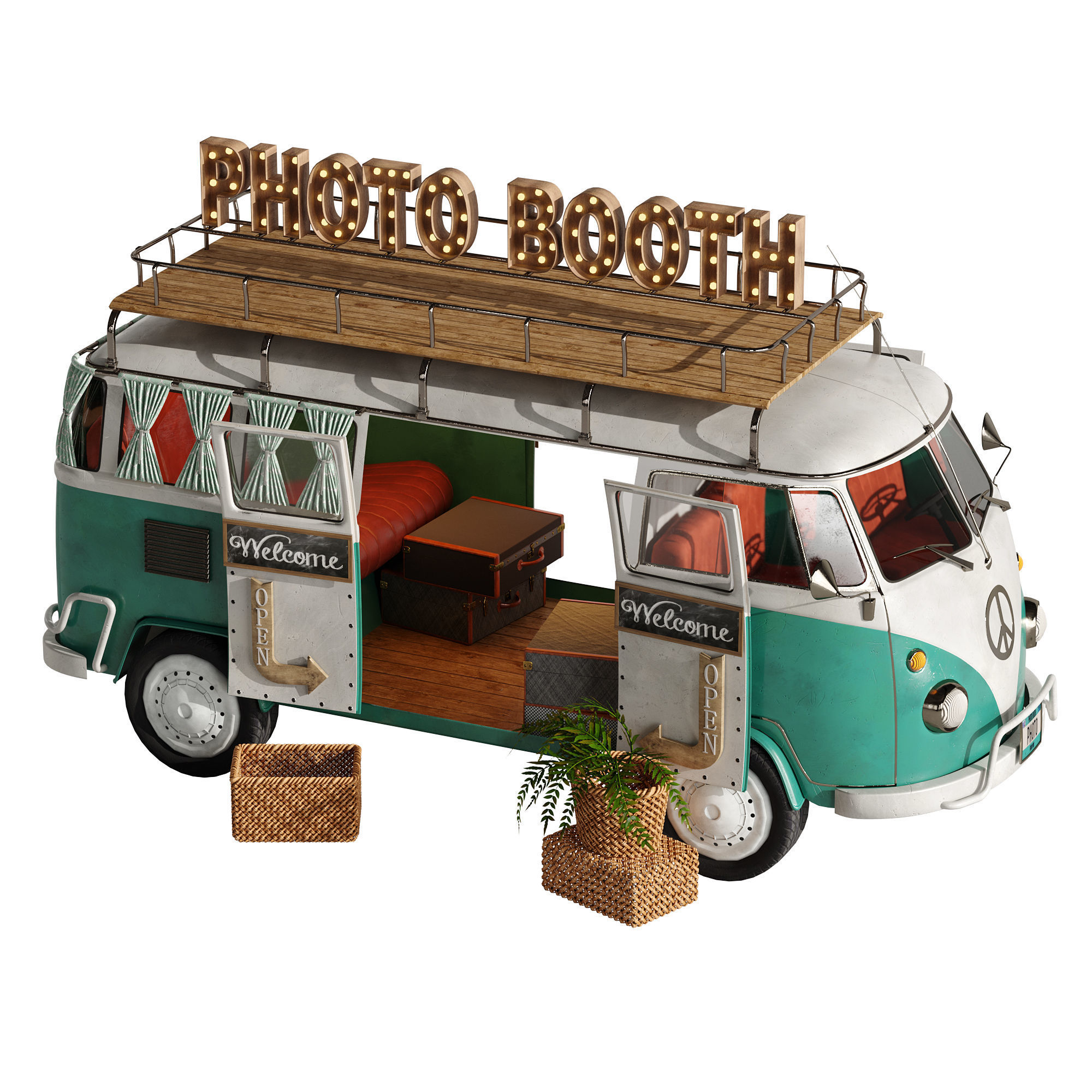 Food Truck Photo Booth set 1 3D model_11
