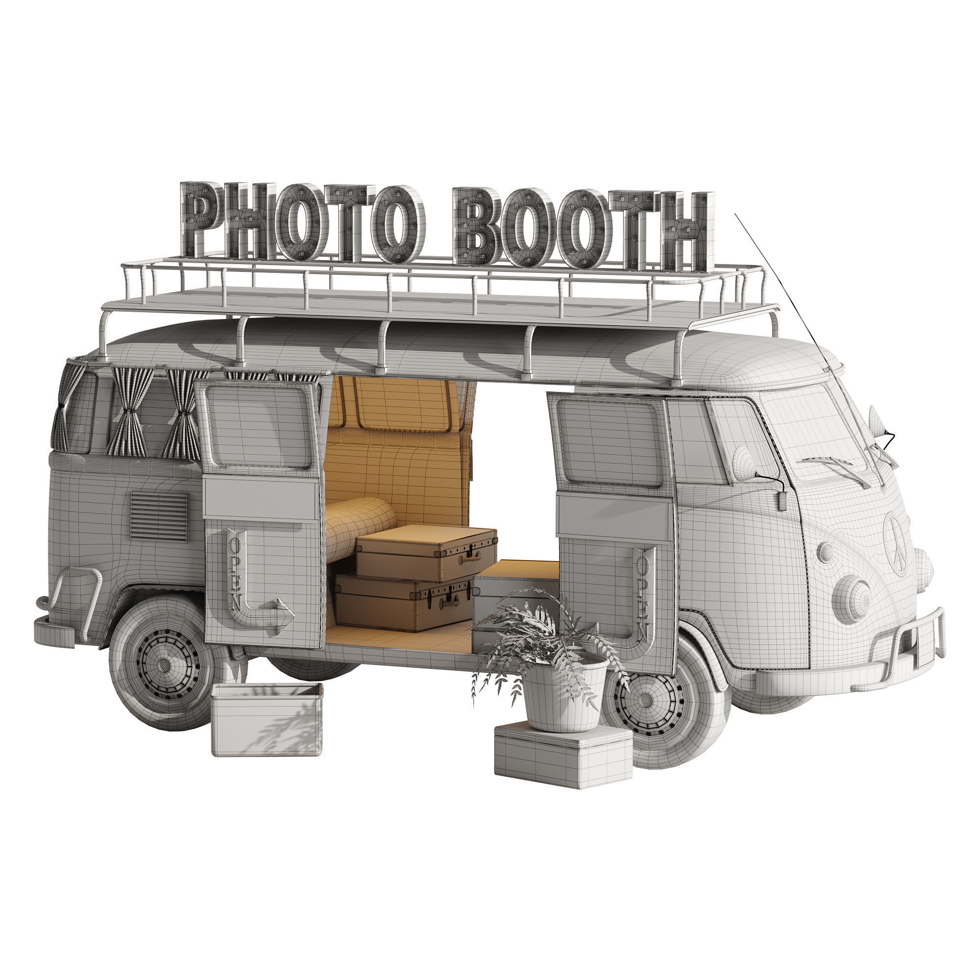 Food Truck Photo Booth set 1 3D model_15