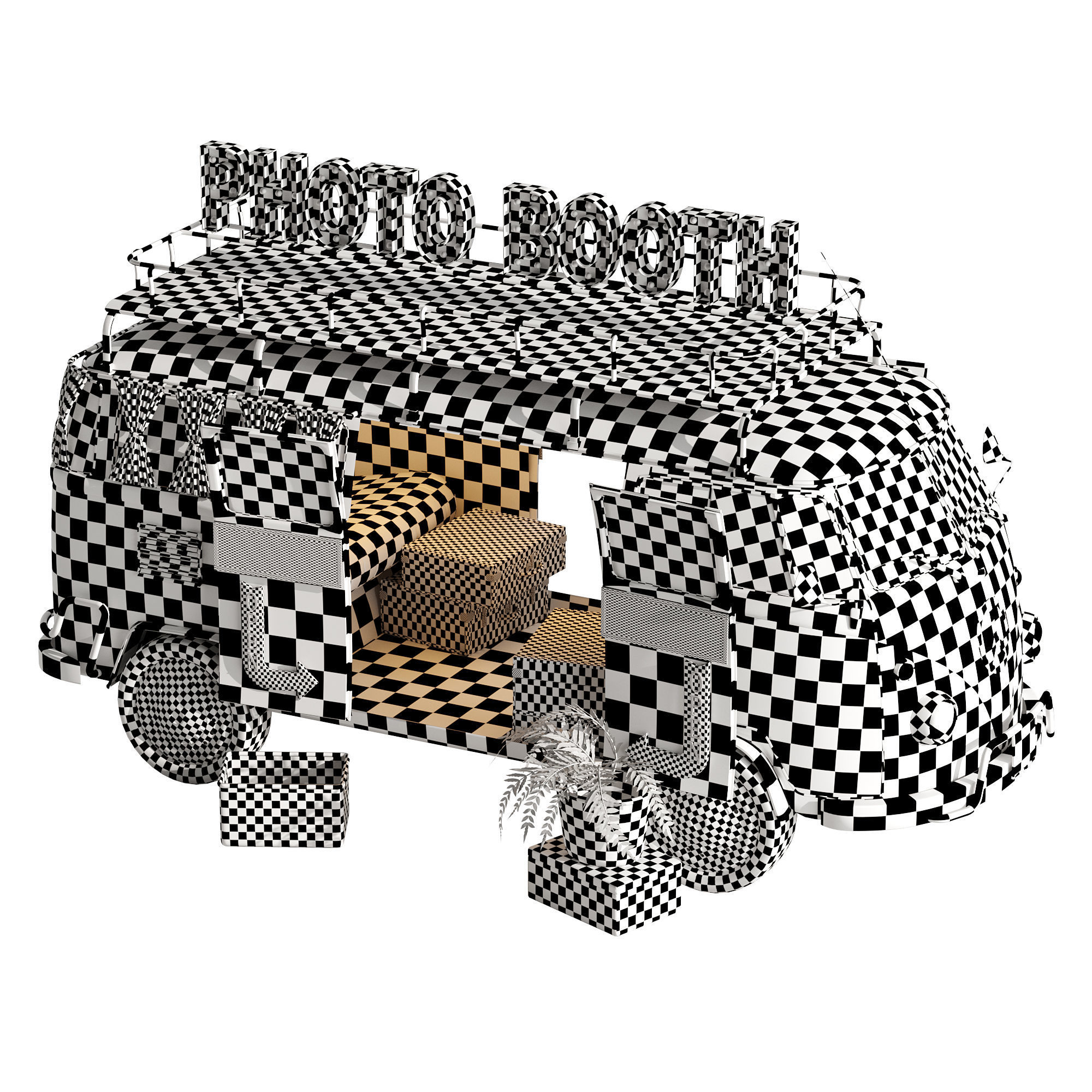 Food Truck Photo Booth set 1 3D model_17