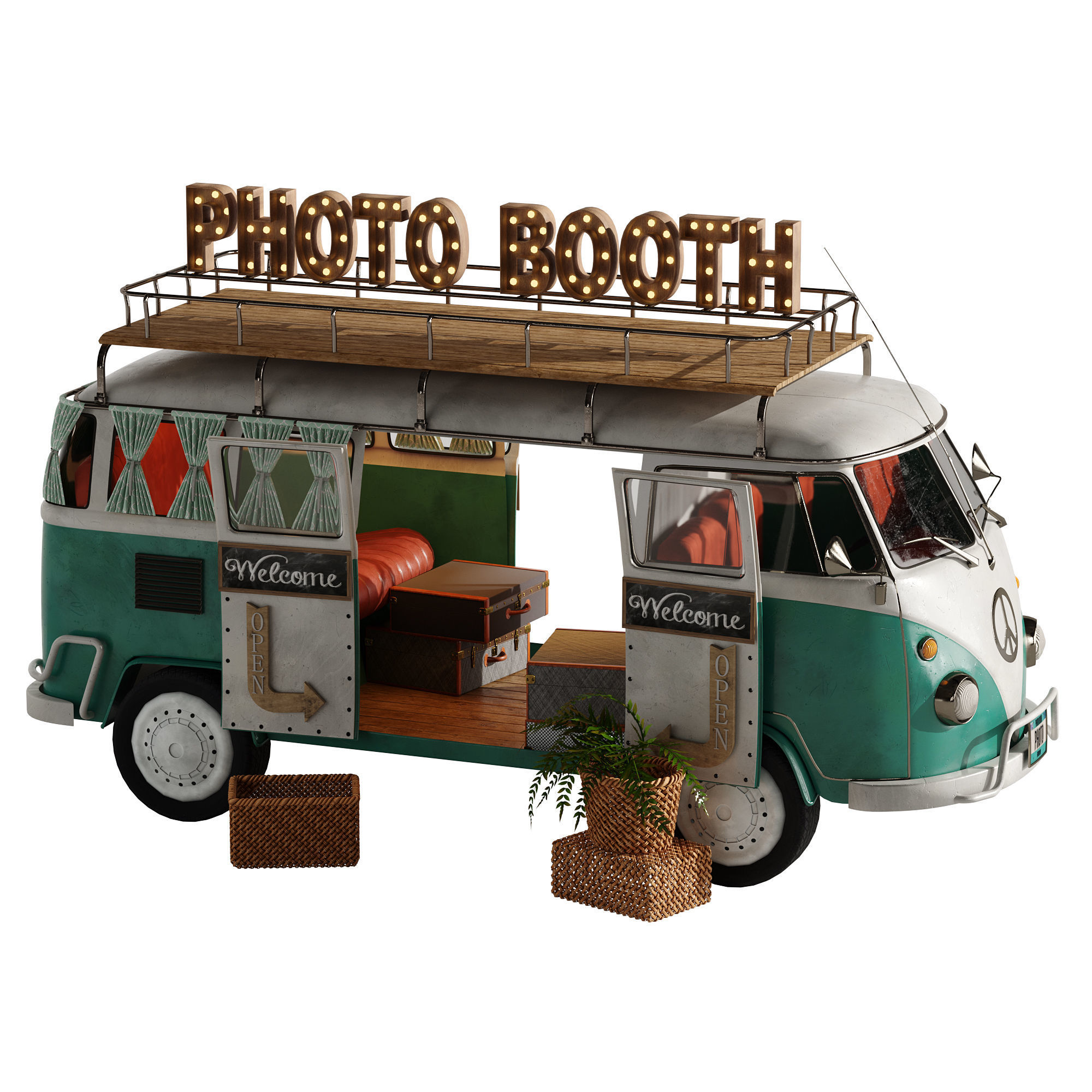 Food Truck Photo Booth set 1 3D model_12