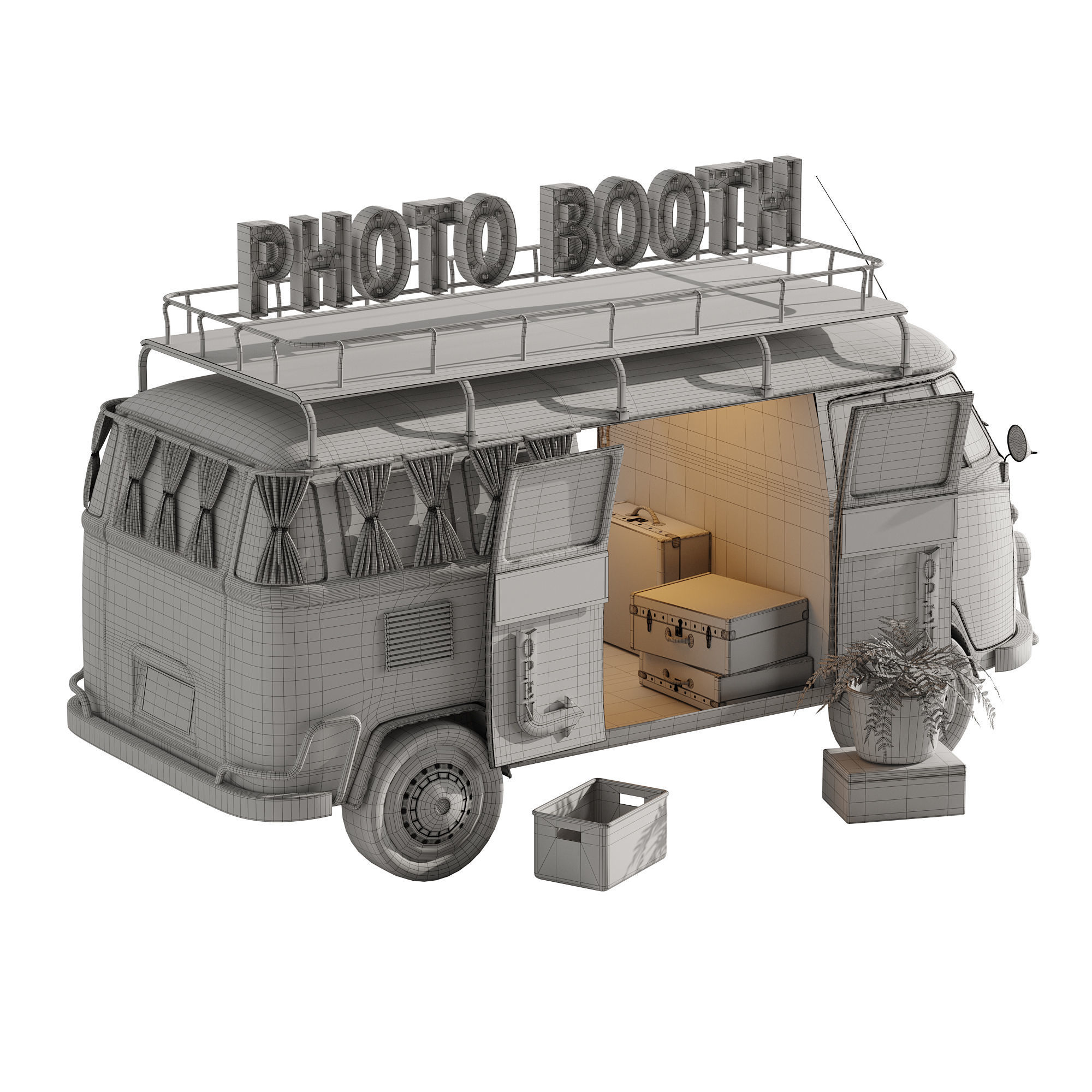 Food Truck Photo Booth set 1 3D model_13