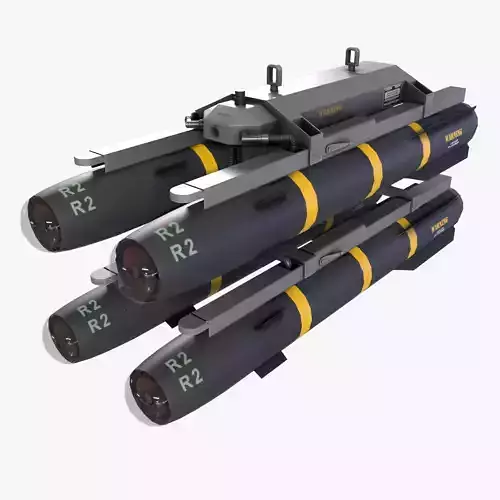 AGM-114 Hellfire Missile Launcher X4