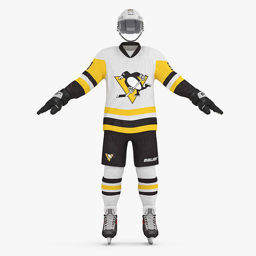 Hockey Uniform Pittsburgh Penguins 3D model CGTrader