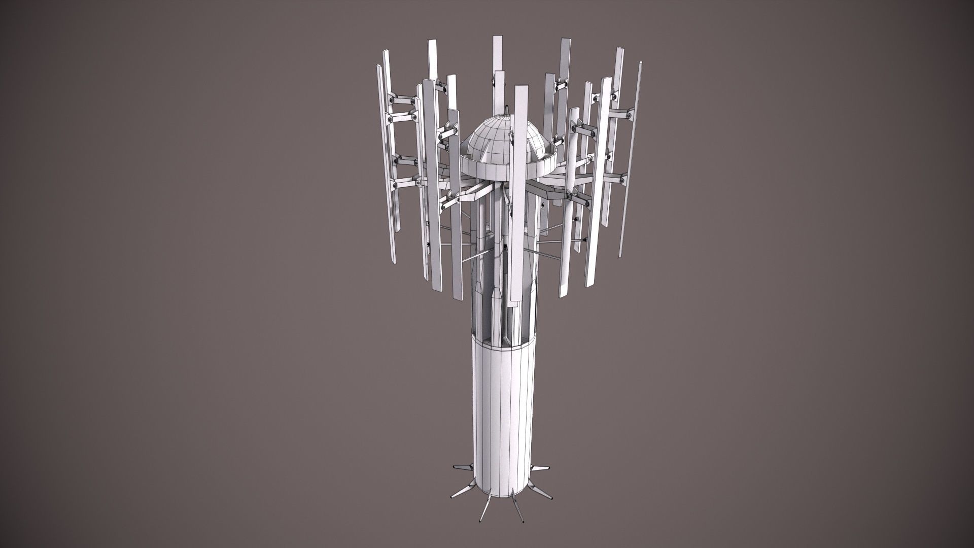 Deeping Sonar AQS-22 Low-poly 3D model_10