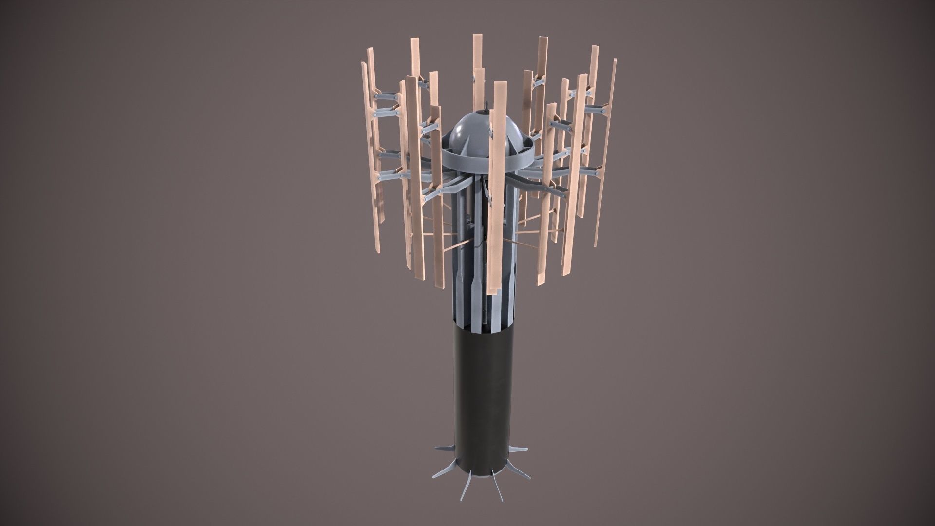 Deeping Sonar AQS-22 Low-poly 3D model_5