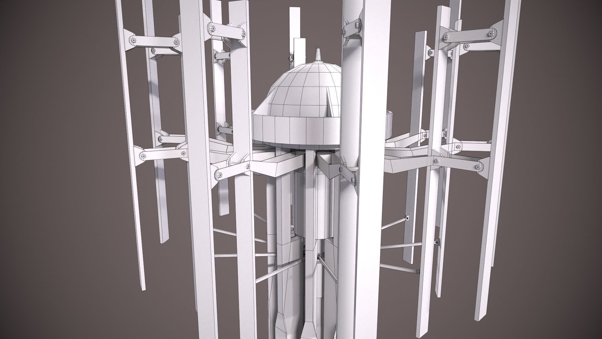 Deeping Sonar AQS-22 Low-poly 3D model_13