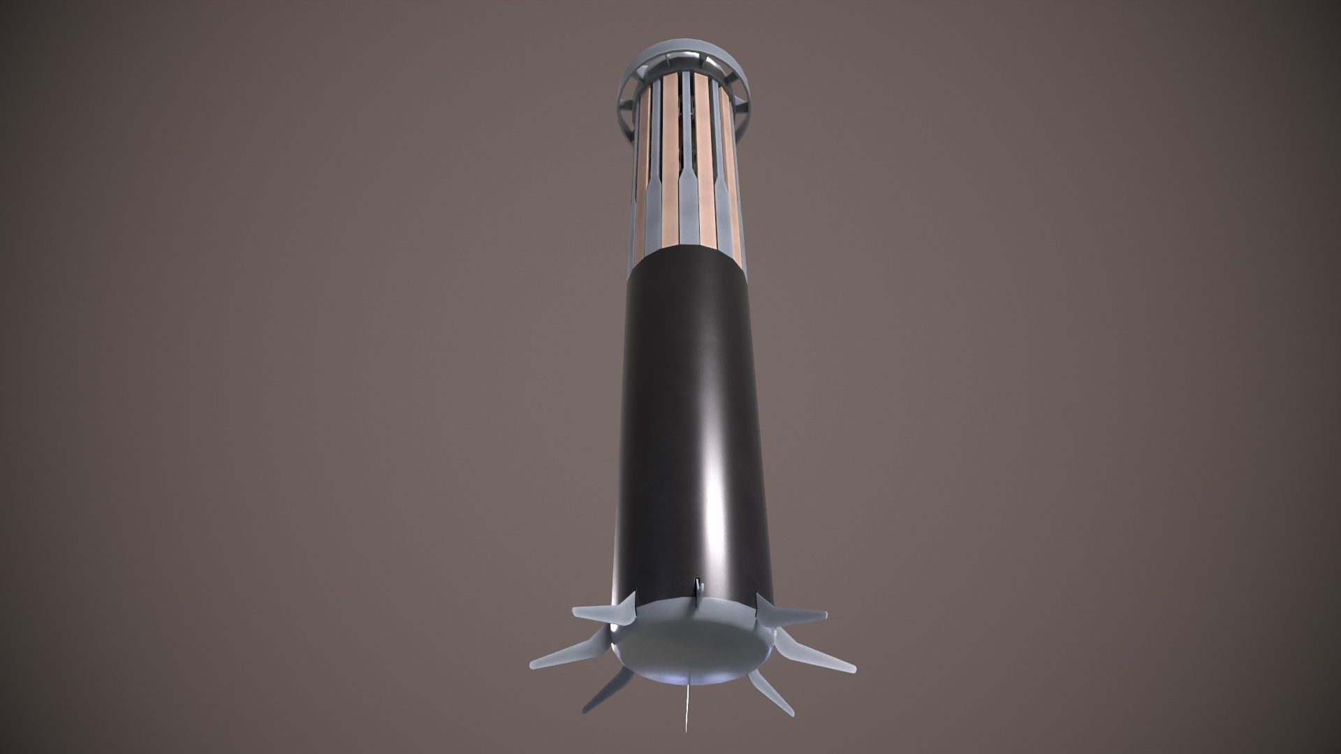 Deeping Sonar AQS-22 Low-poly 3D model_4
