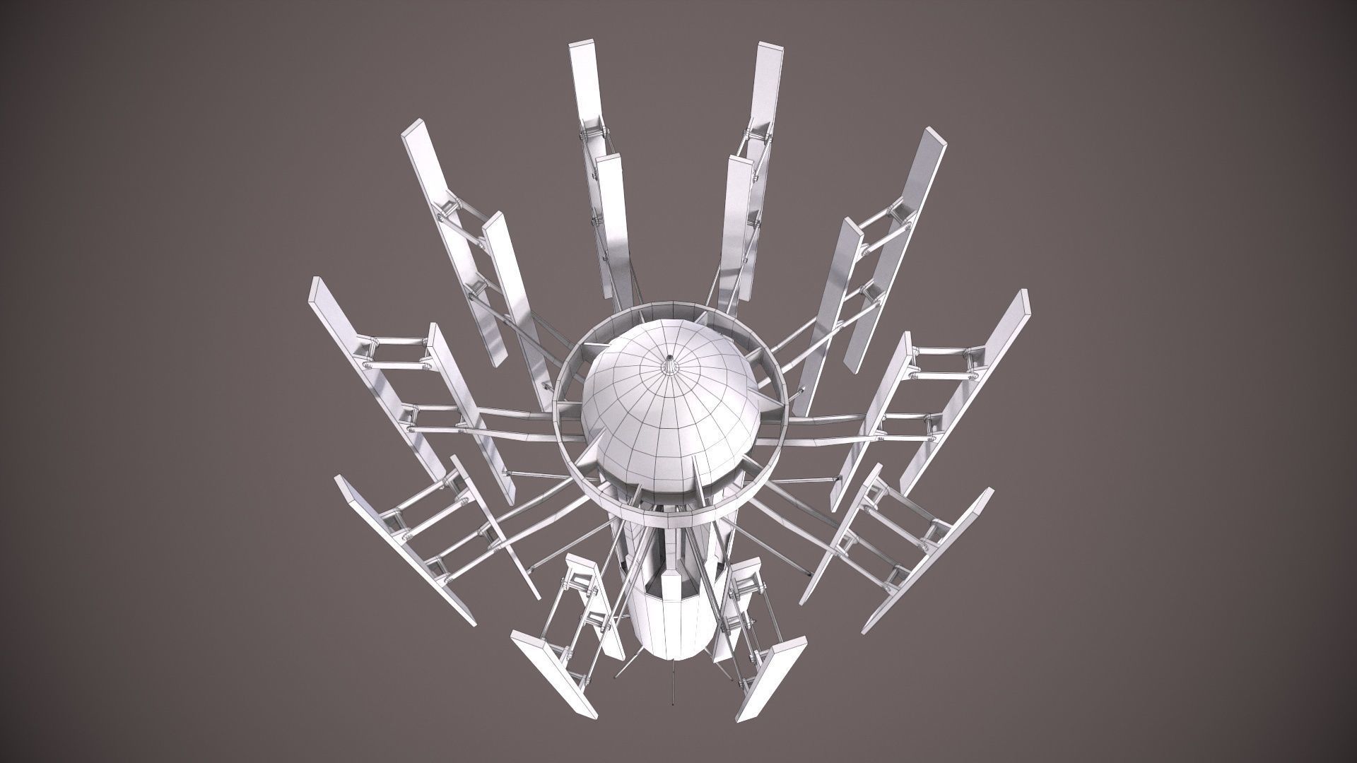 Deeping Sonar AQS-22 Low-poly 3D model_14