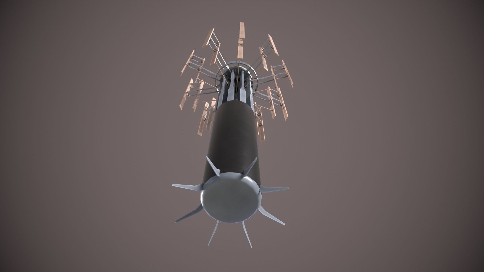 Deeping Sonar AQS-22 Low-poly 3D model_6