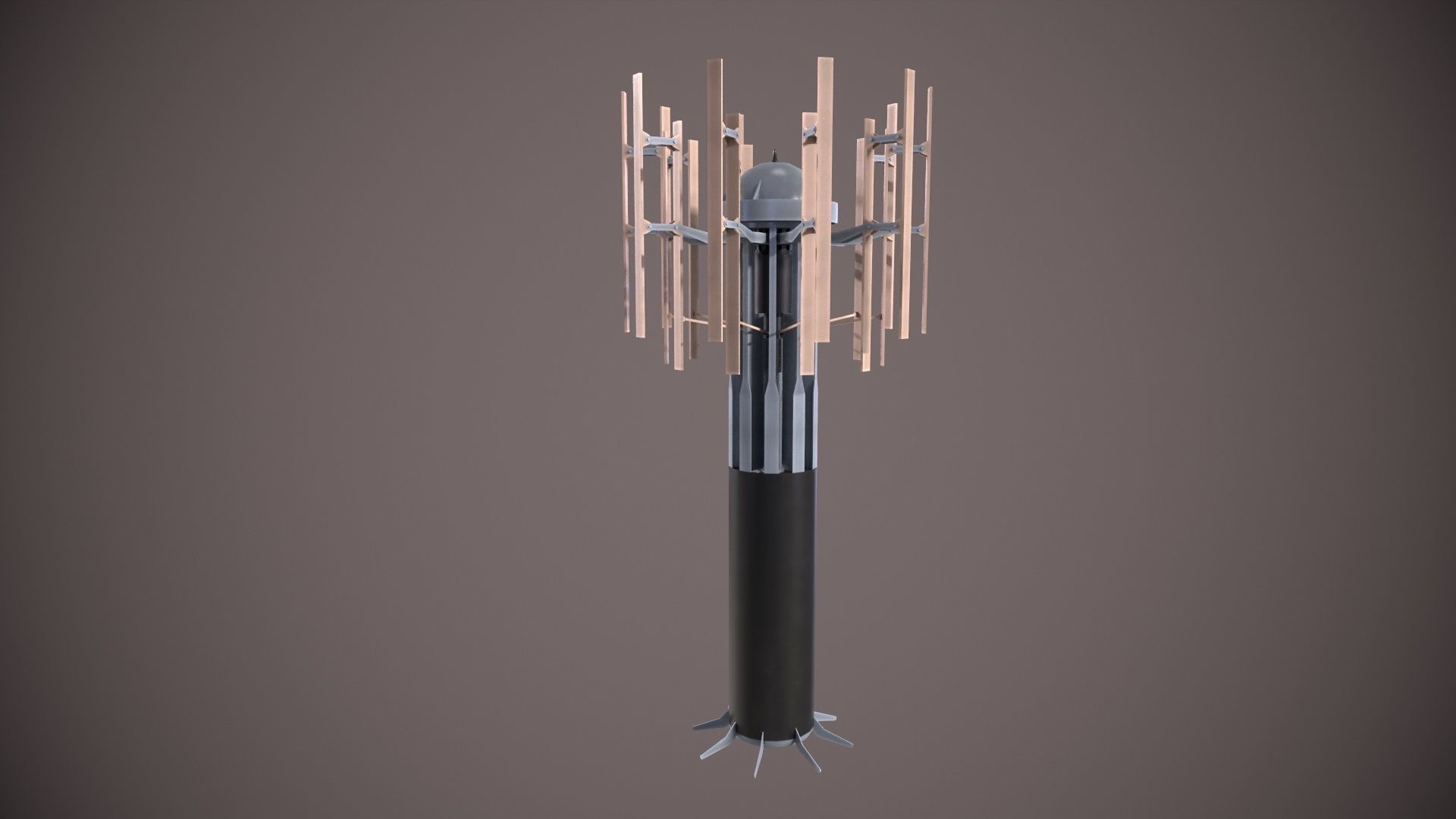 Deeping Sonar AQS-22 Low-poly 3D model_7