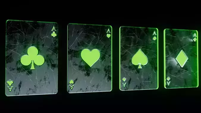 Neon Cards Free 3D model