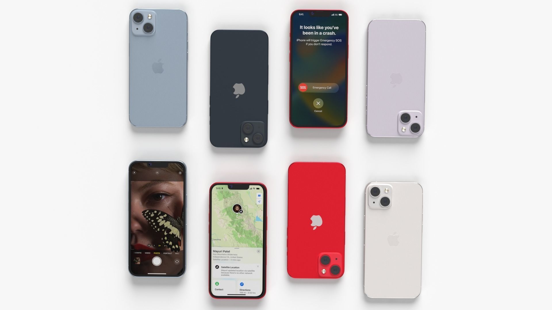 Apple iphone 14 All versions and all colors Low-poly 3D model_2