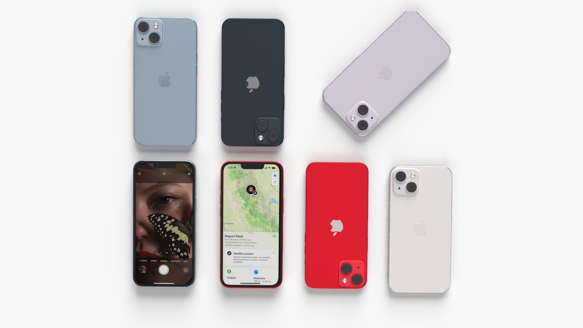 Apple iphone 14 All versions and all colors Low-poly 3D model_8