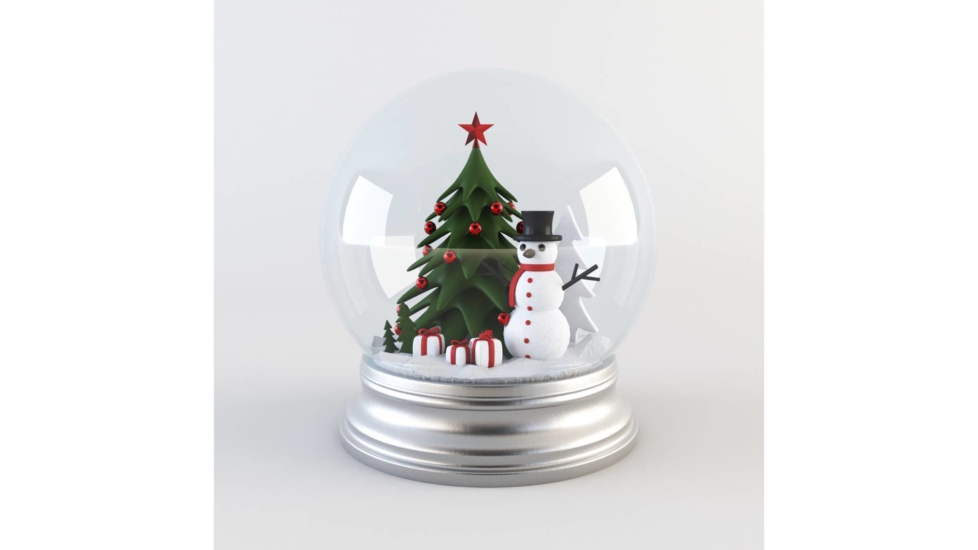 Snow globe 3D model_7
