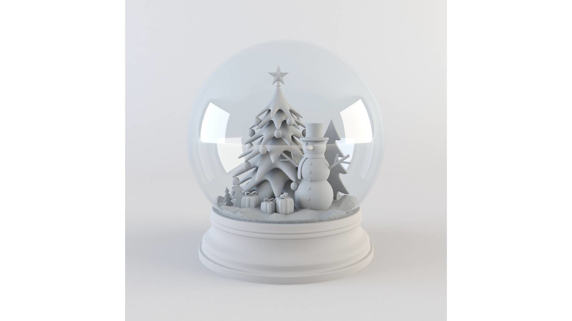 Snow globe 3D model_10