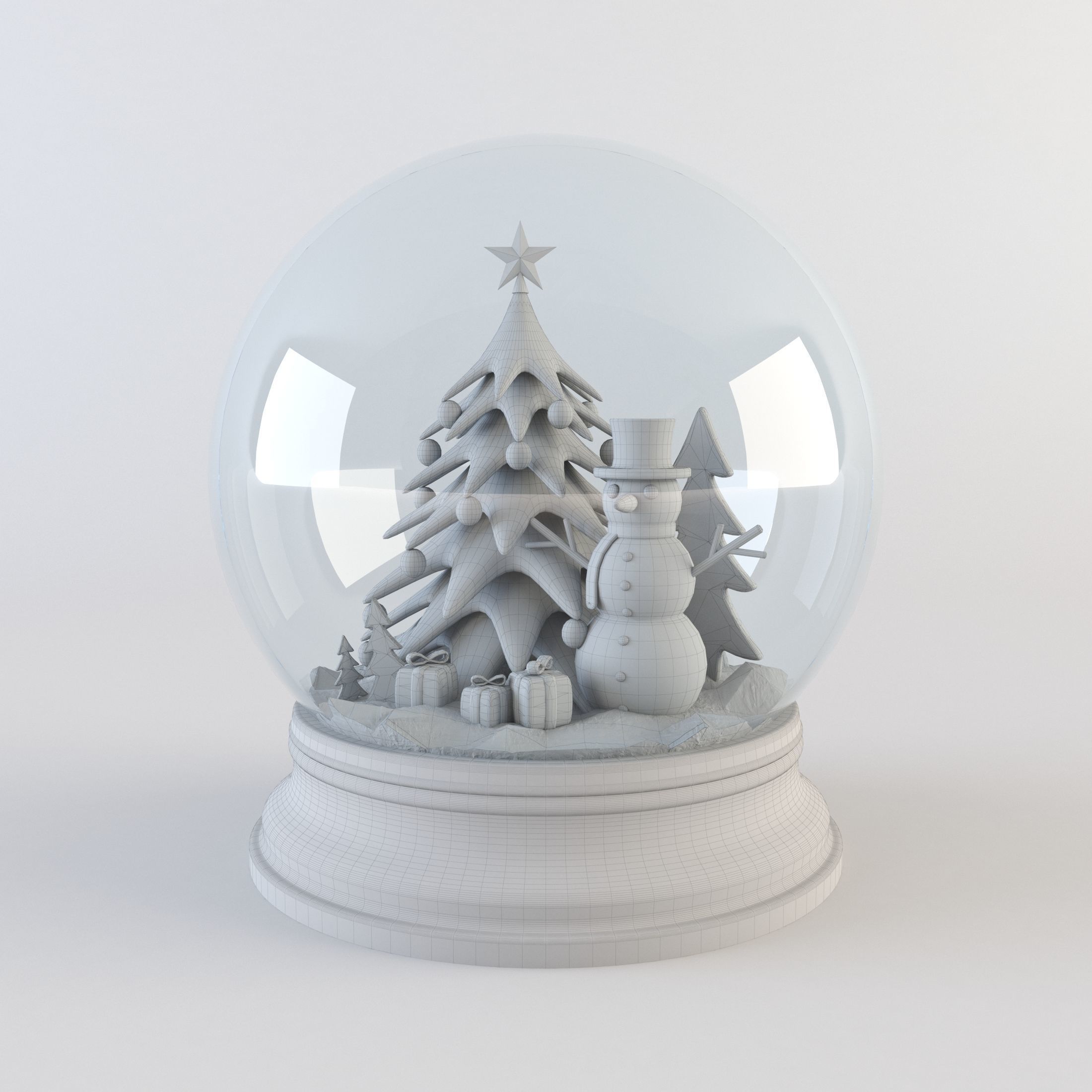 Snow globe 3D model_2