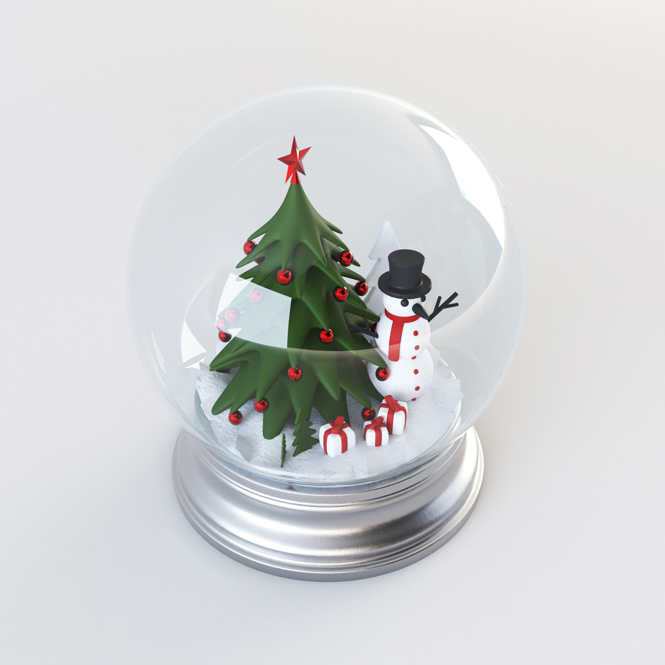 Snow globe 3D model_3
