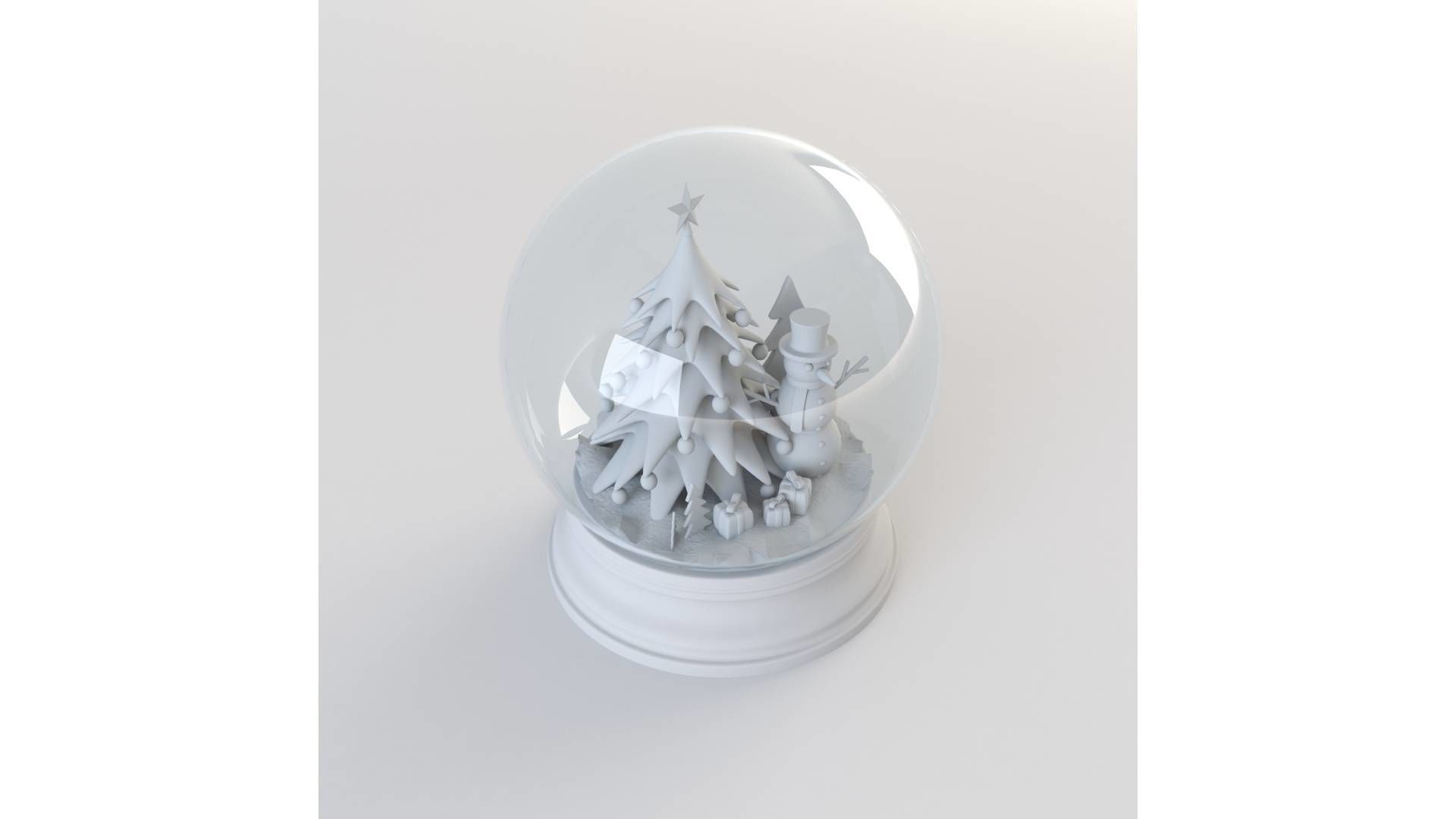 Snow globe 3D model_11