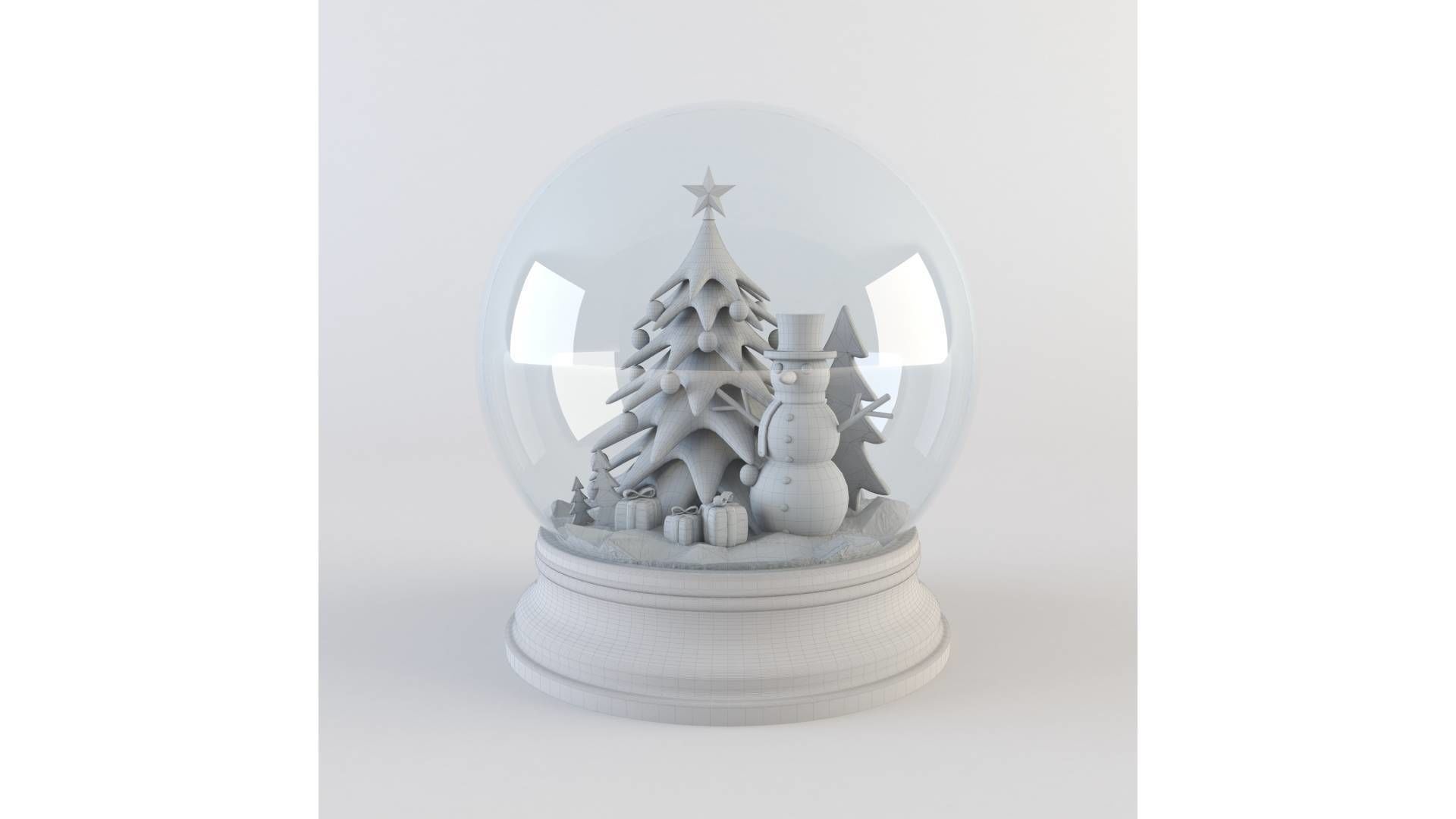 Snow globe 3D model_8