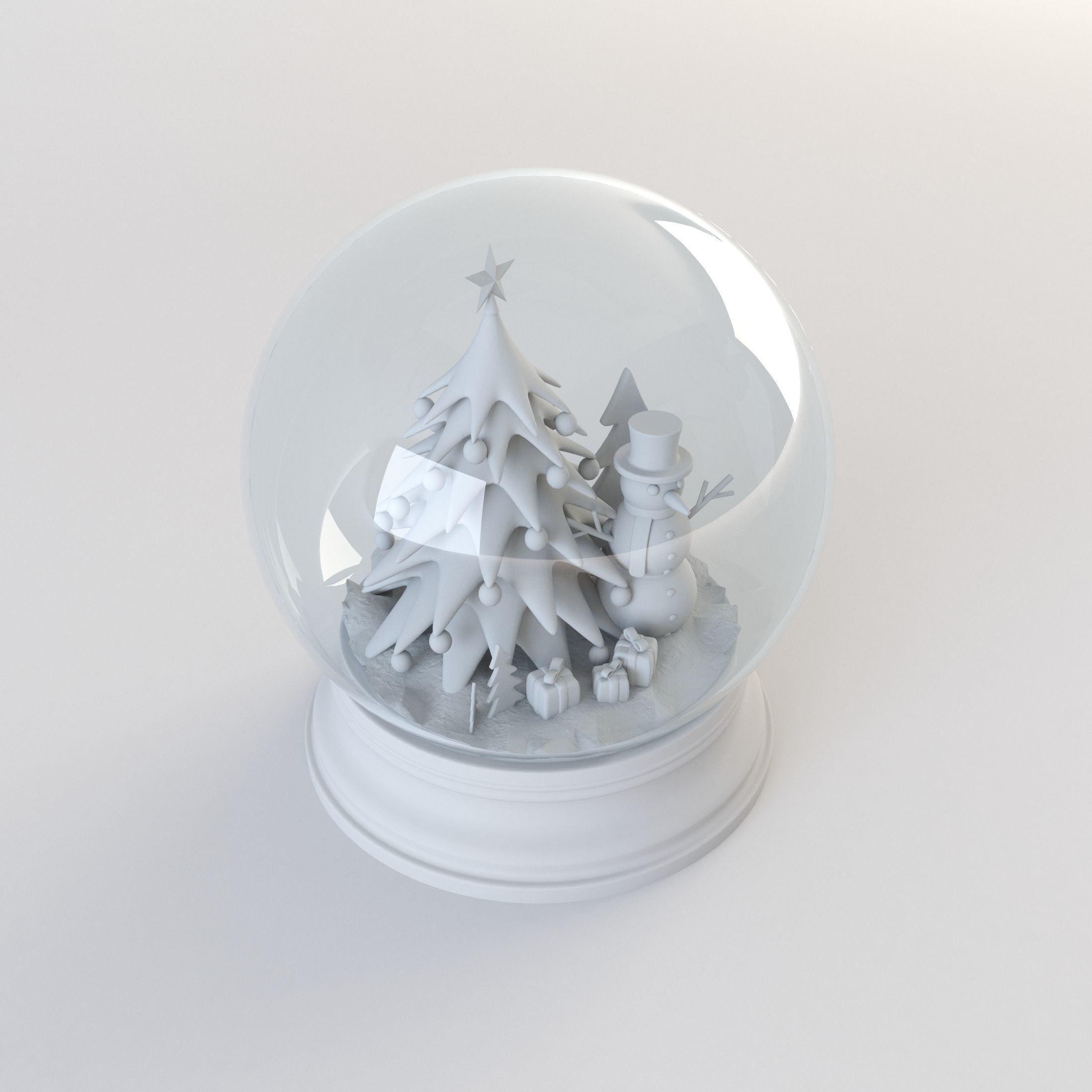 Snow globe 3D model_4