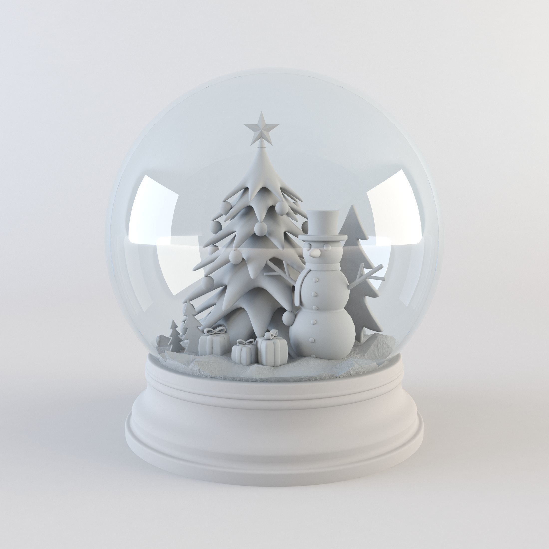Snow globe 3D model_1