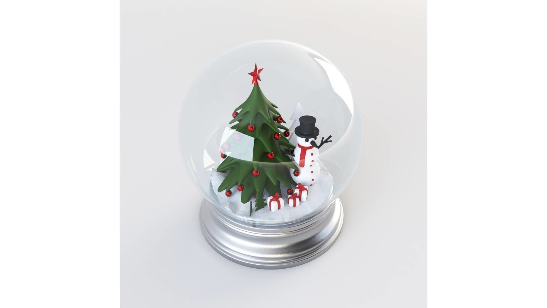 Snow globe 3D model_6