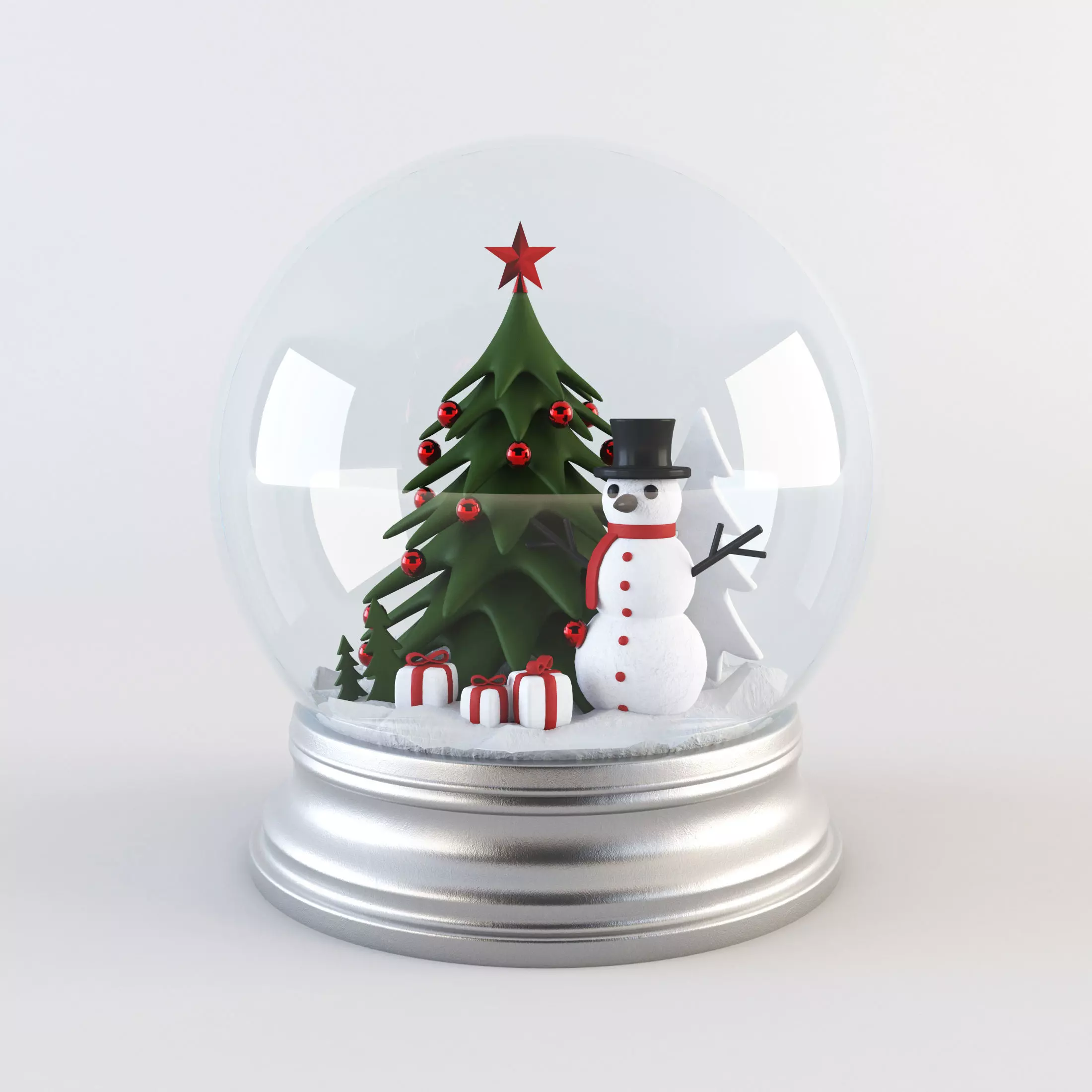 Snow globe 3D model_0